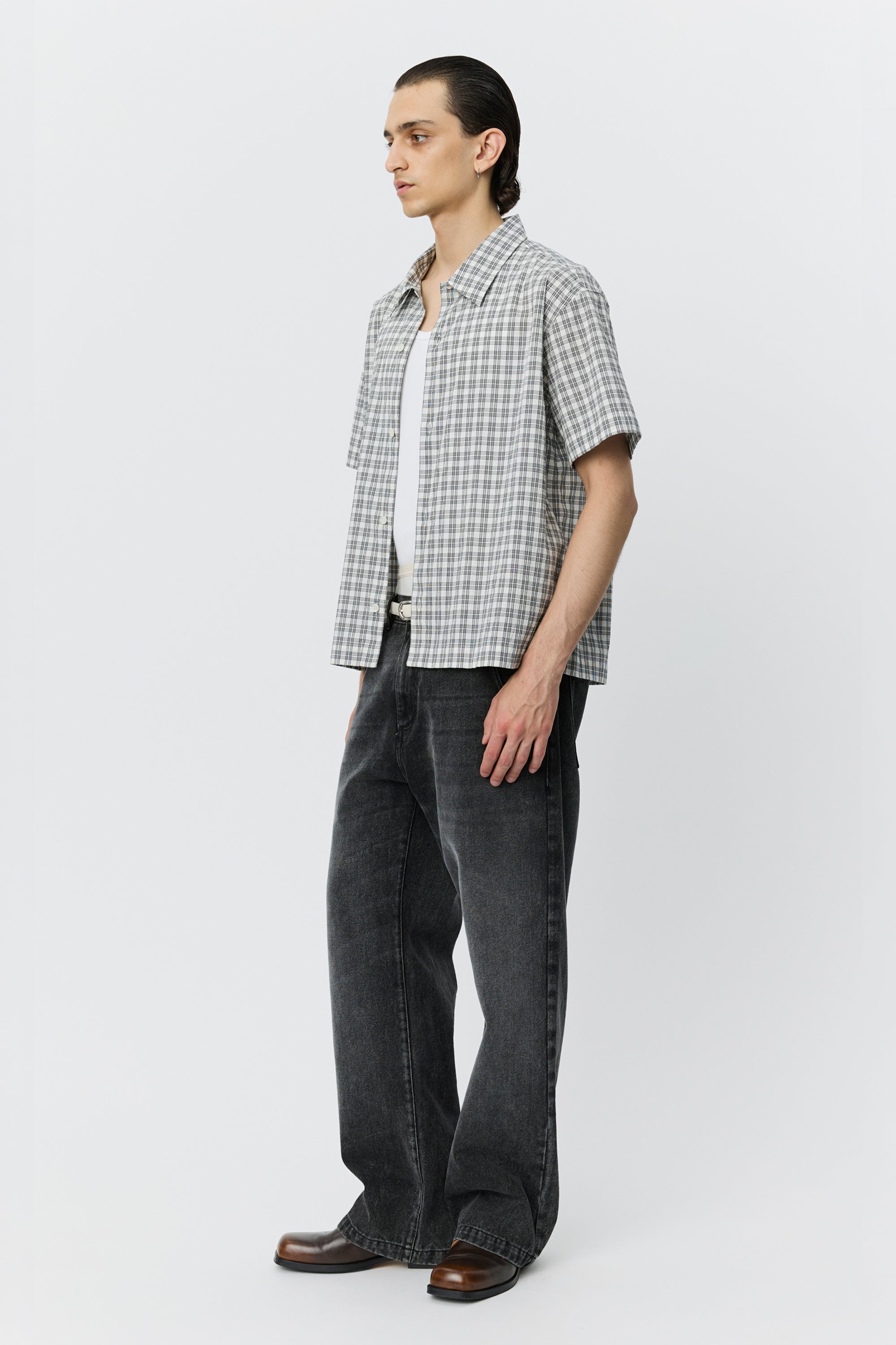Holiday Shirt Off White Check_2