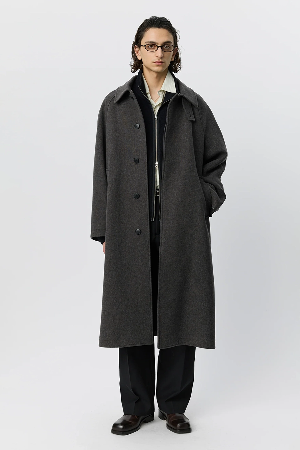 Installation Coat Ash Brown Rec. Wool_1