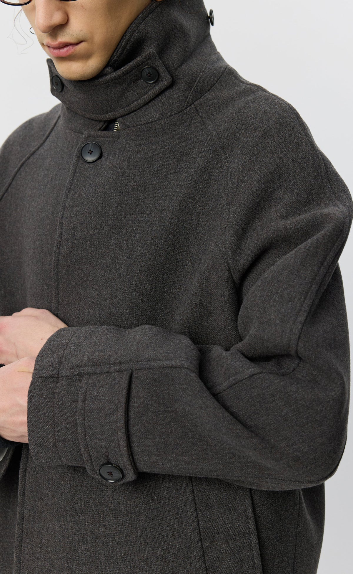 Installation Coat Ash Brown Rec. Wool_7