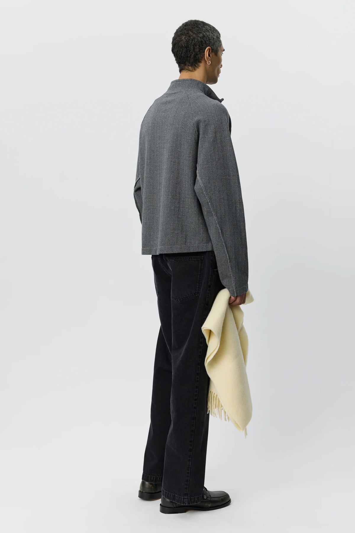 Leisure Zip Up Grey Herringbone_3