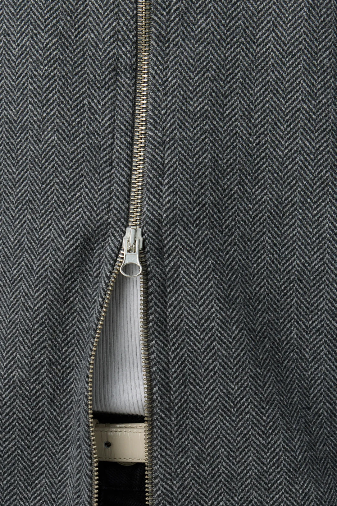 Leisure Zip Up Grey Herringbone_5