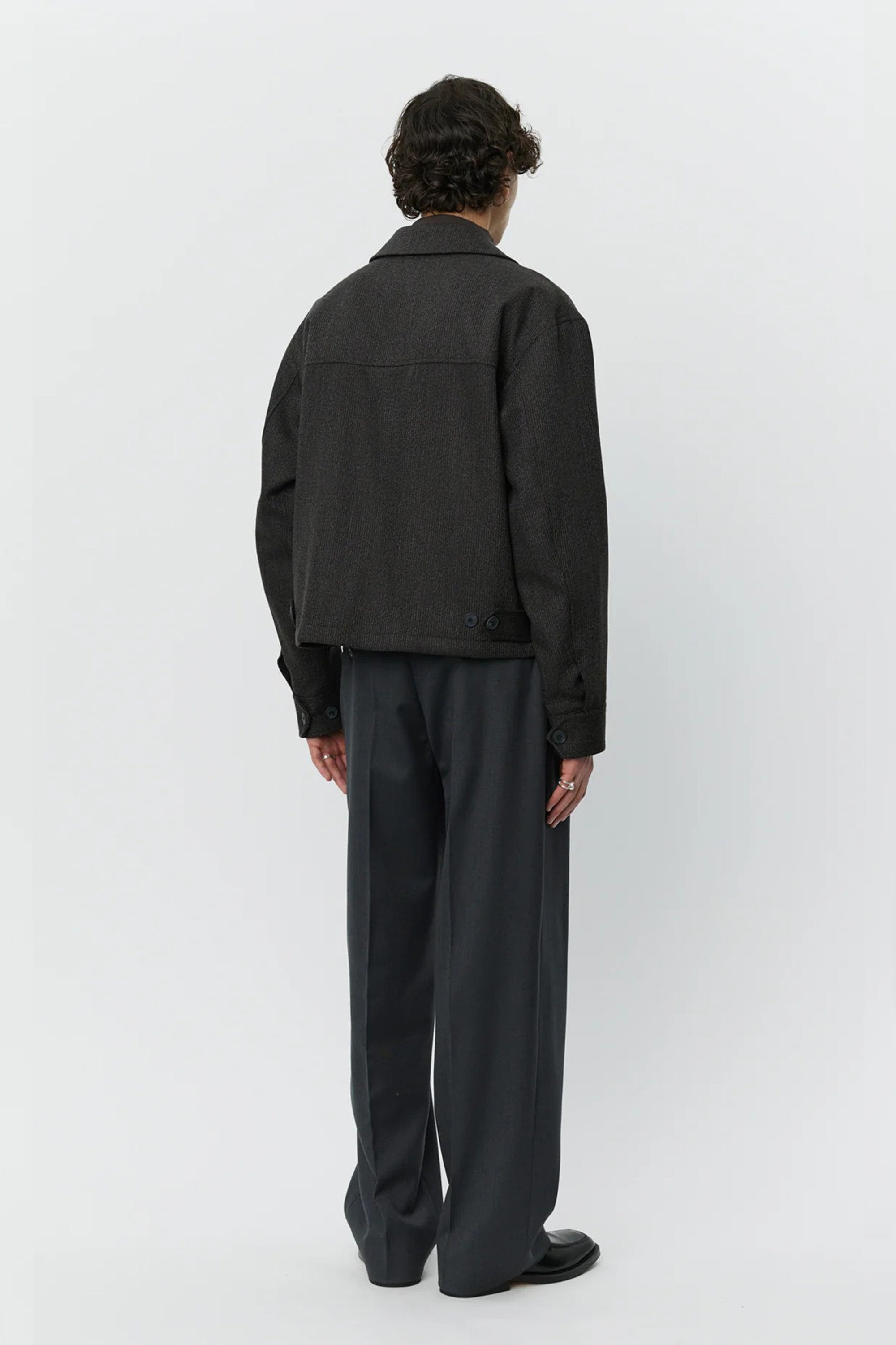 Mail Jacket Brown Melange Stripe