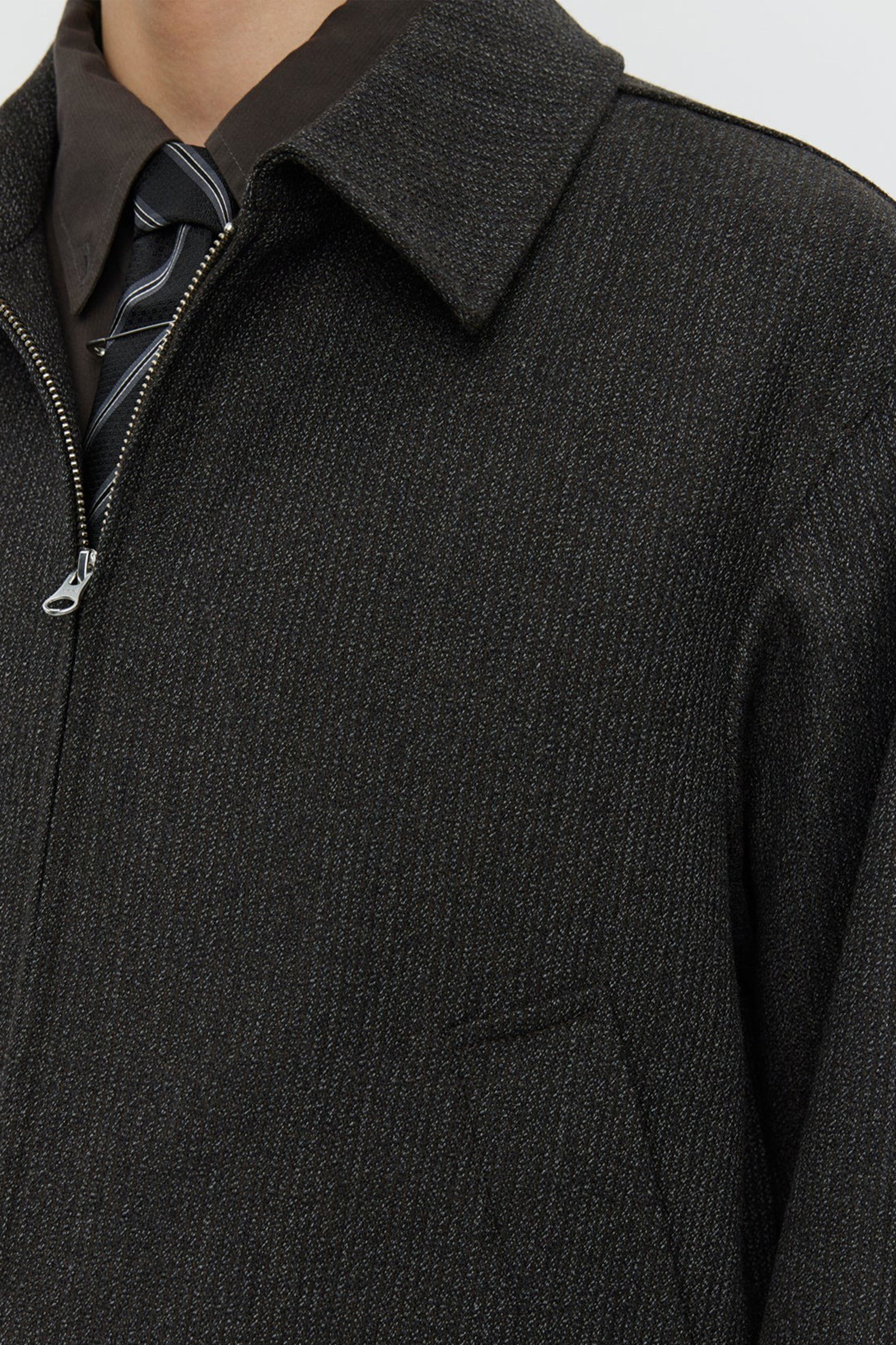 Mail Jacket Brown Melange Stripe_4