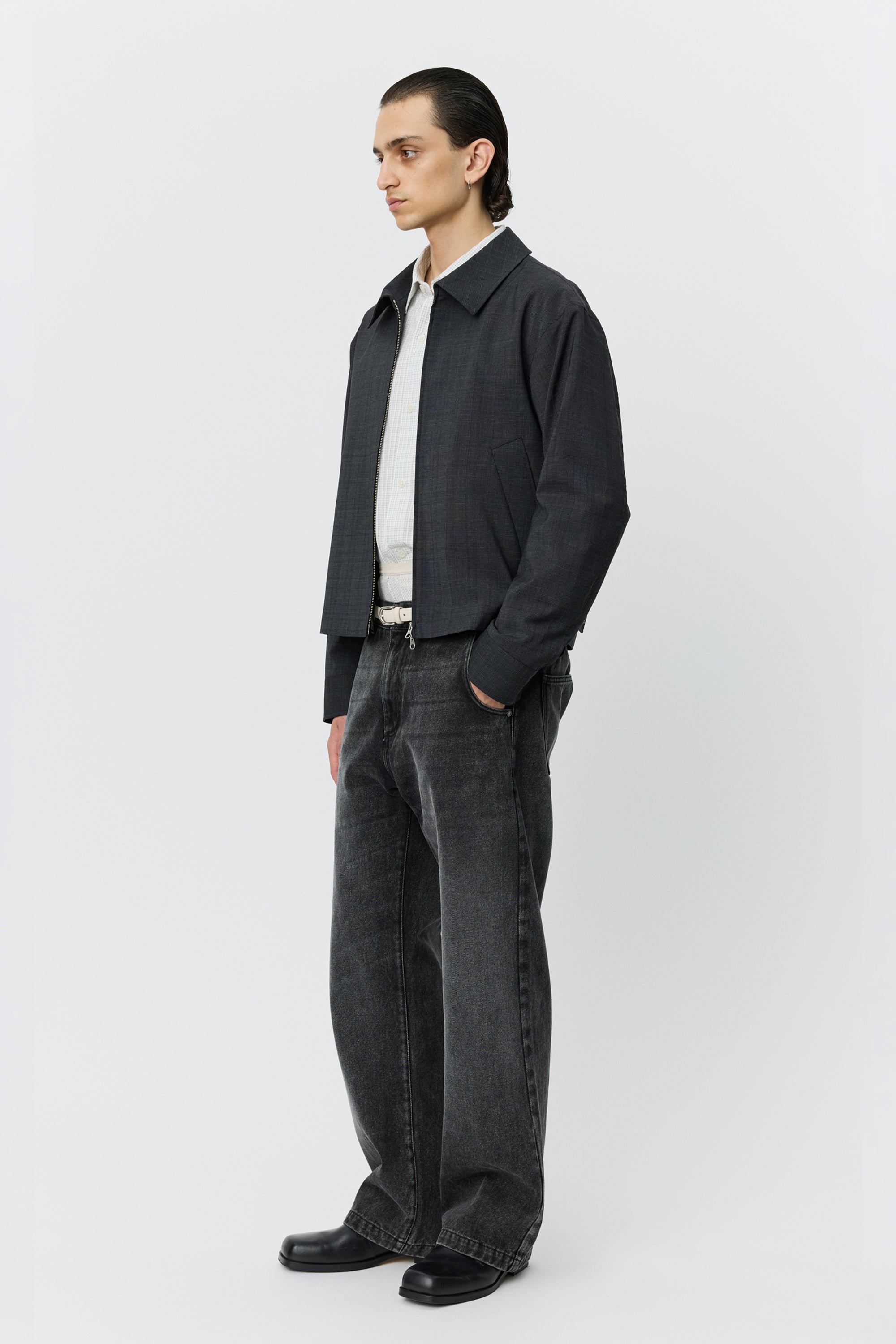 Mail Jacket Dark Grey Check_2