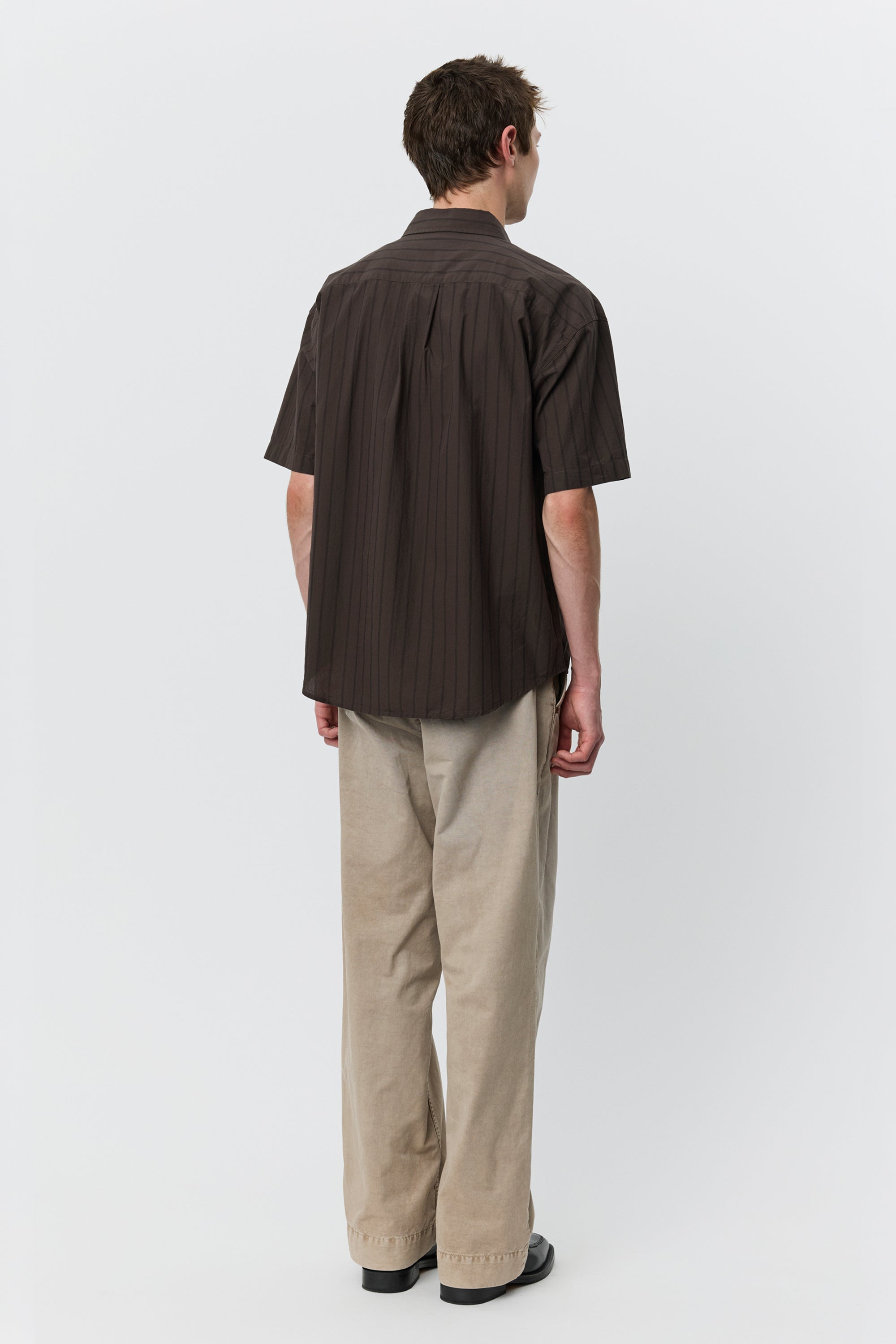 New Input Shirt Dark Brown Triple Stripe_3