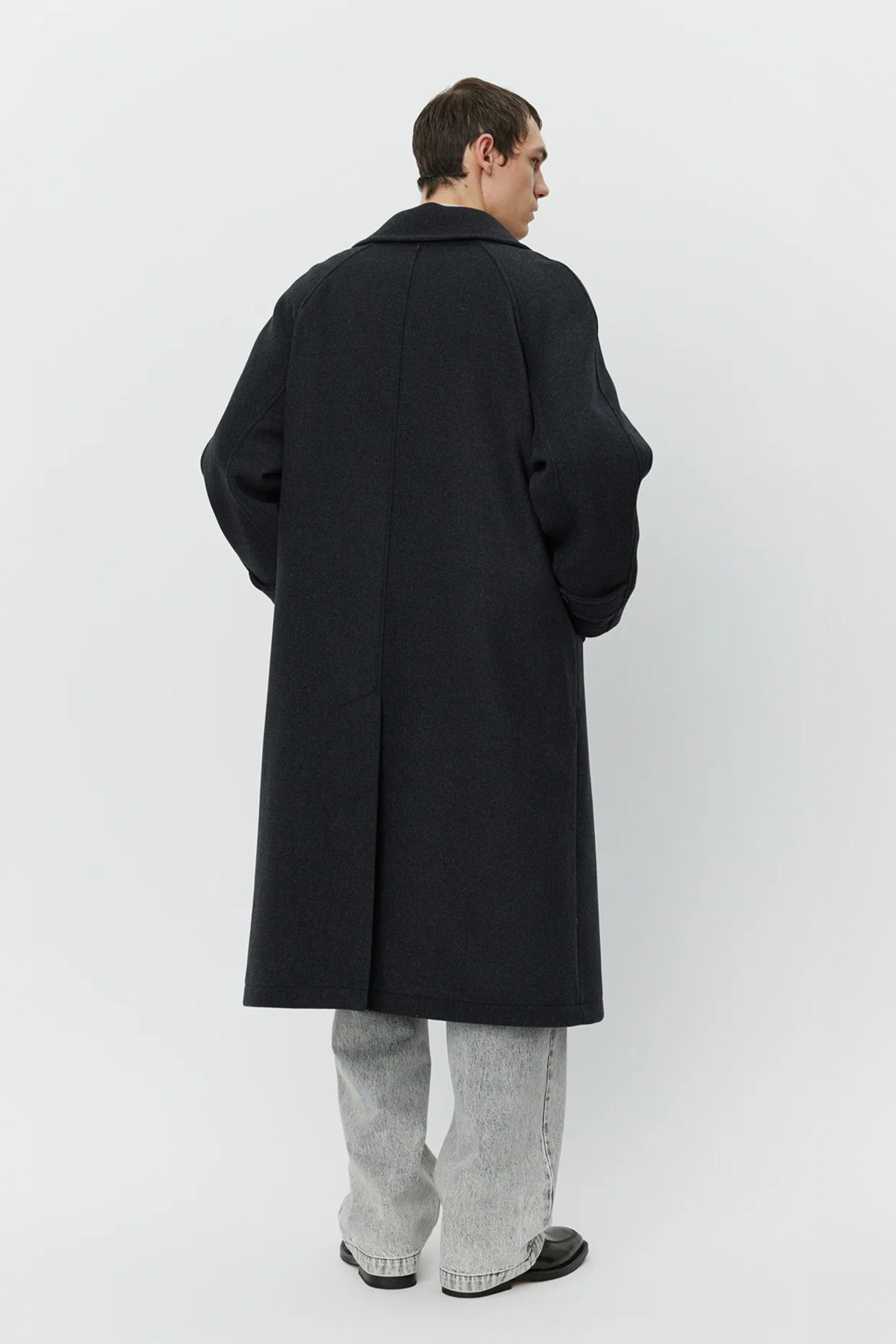 Installation Coat Dark Grey Recycled Wool