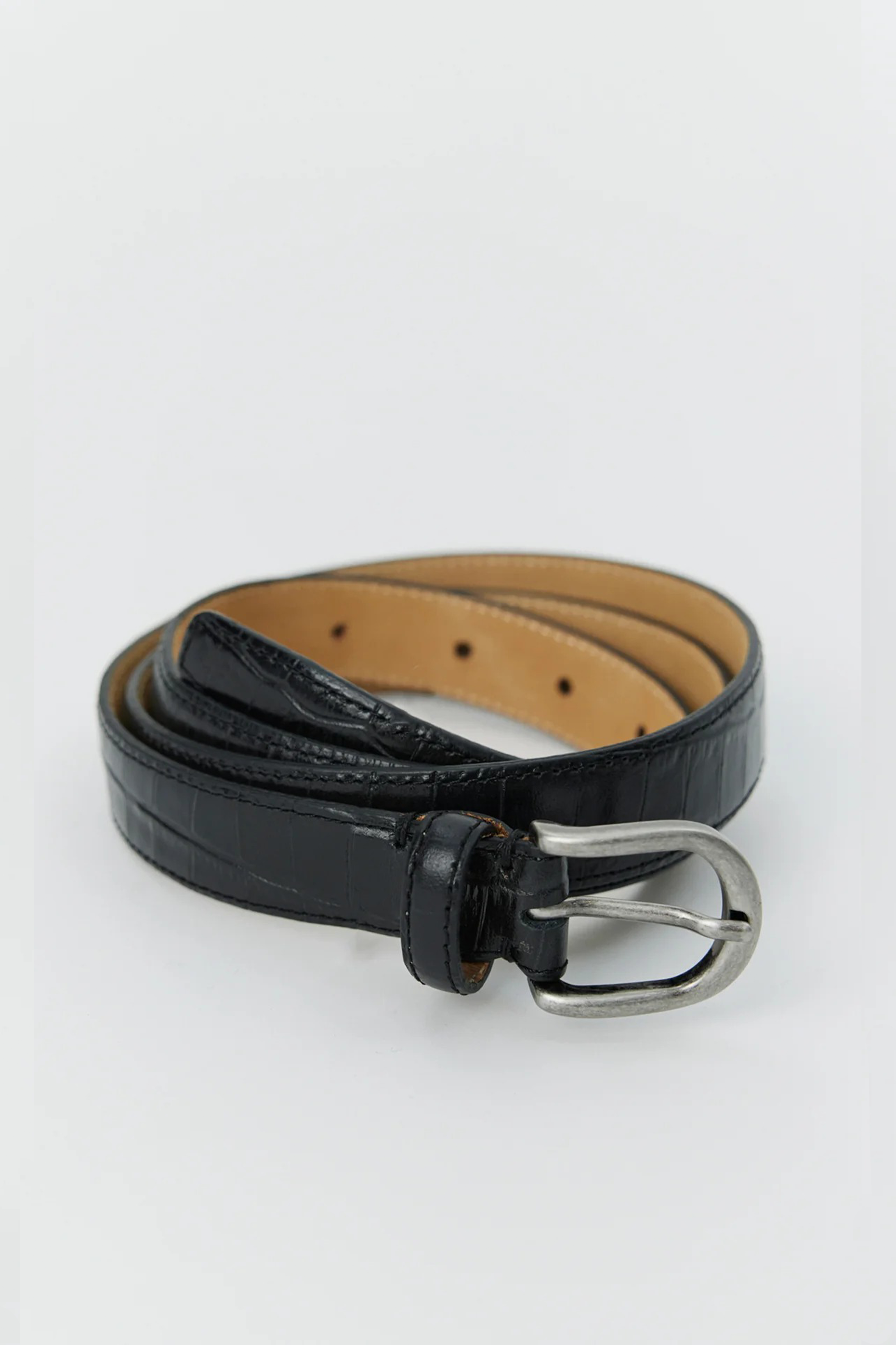 Occasion Belt Black Croc