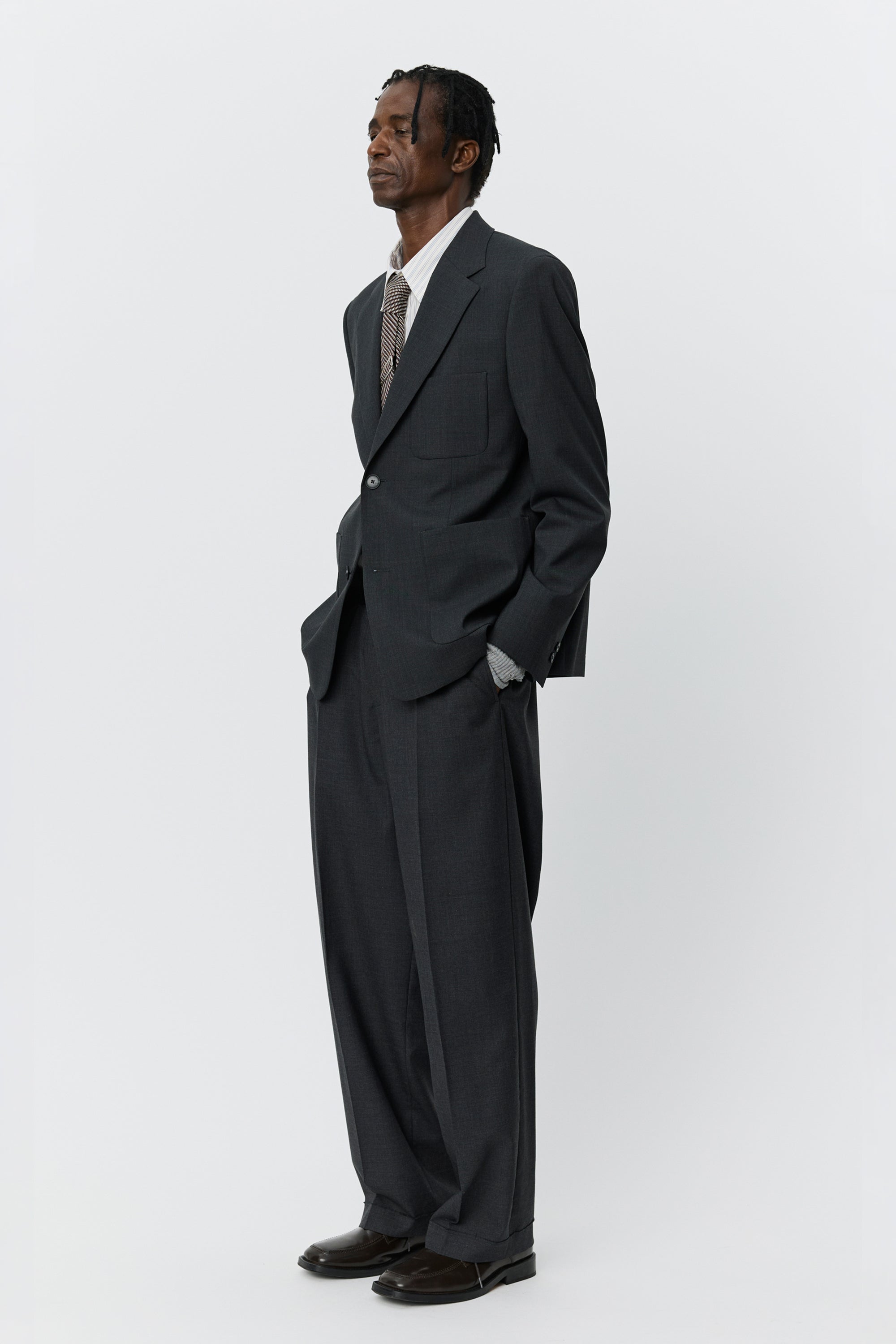 Patch Pocket Blazer Grey Wool_2