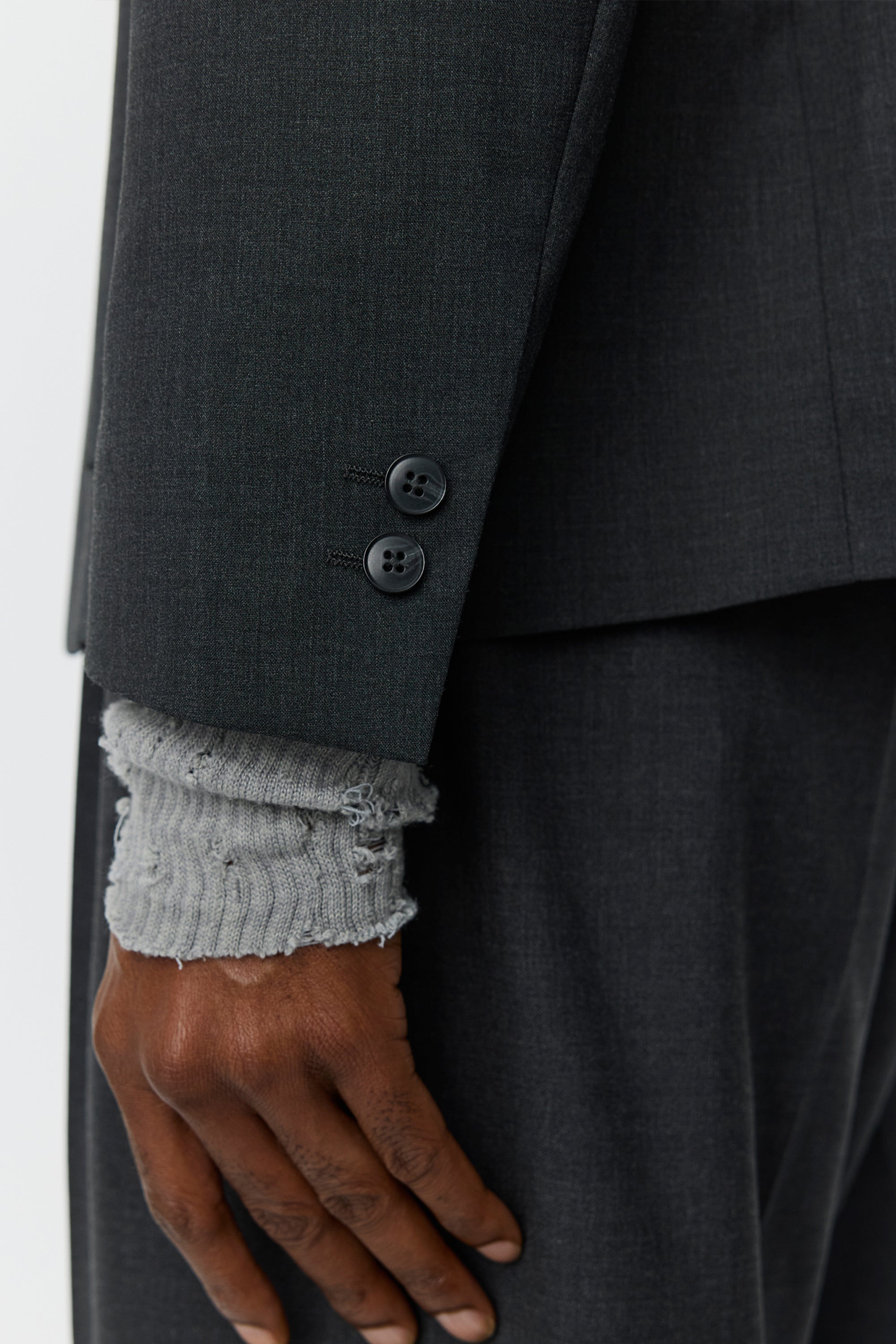 Patch Pocket Blazer Grey Wool_5