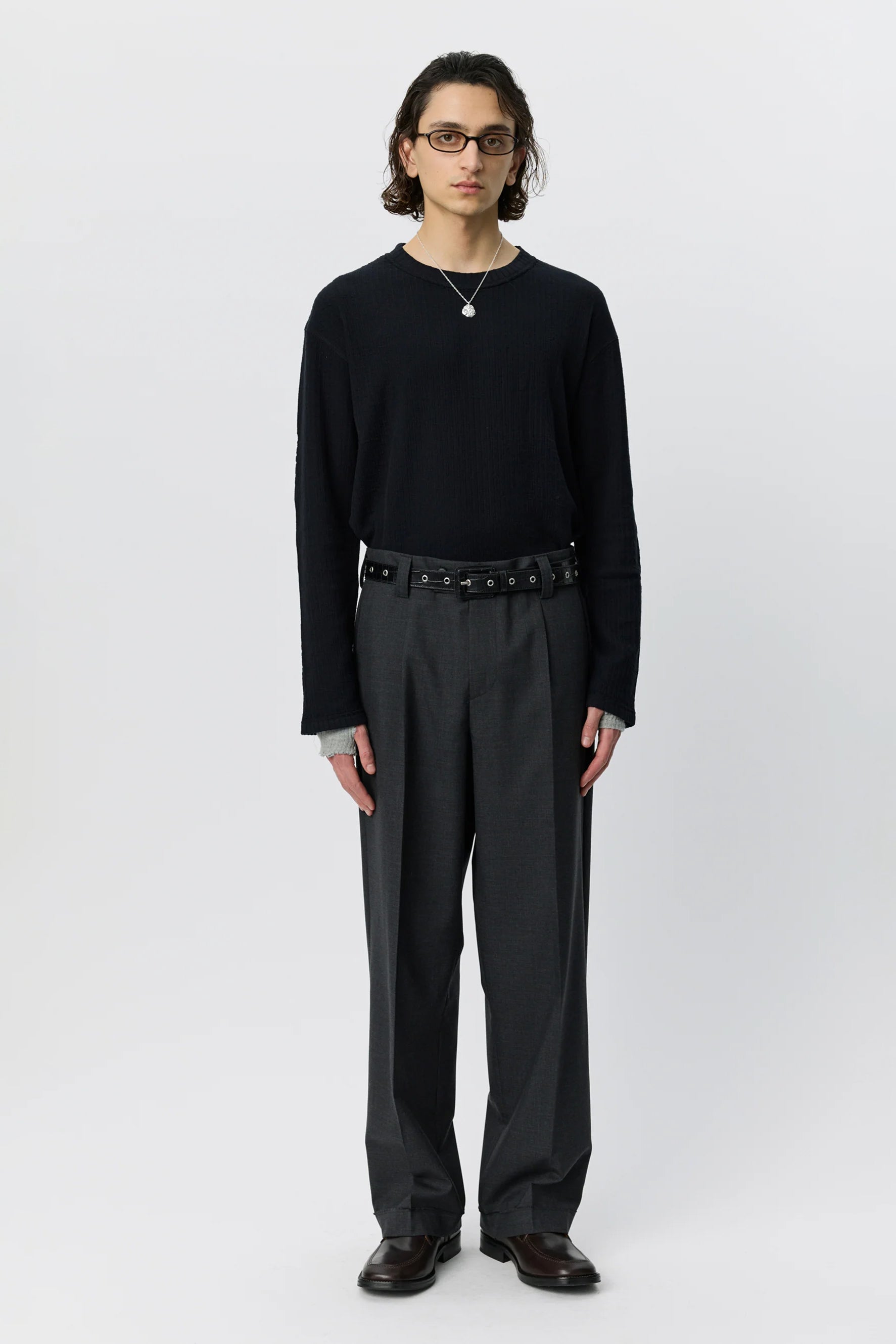 Patch Trousers Dark Grey Dry Wool_1