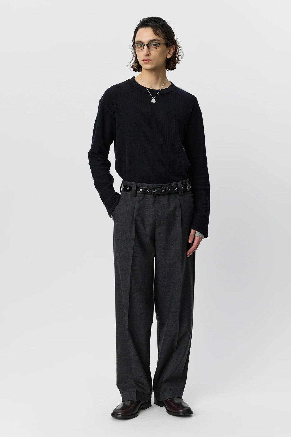 Patch Trousers Dark Grey Dry Wool_2