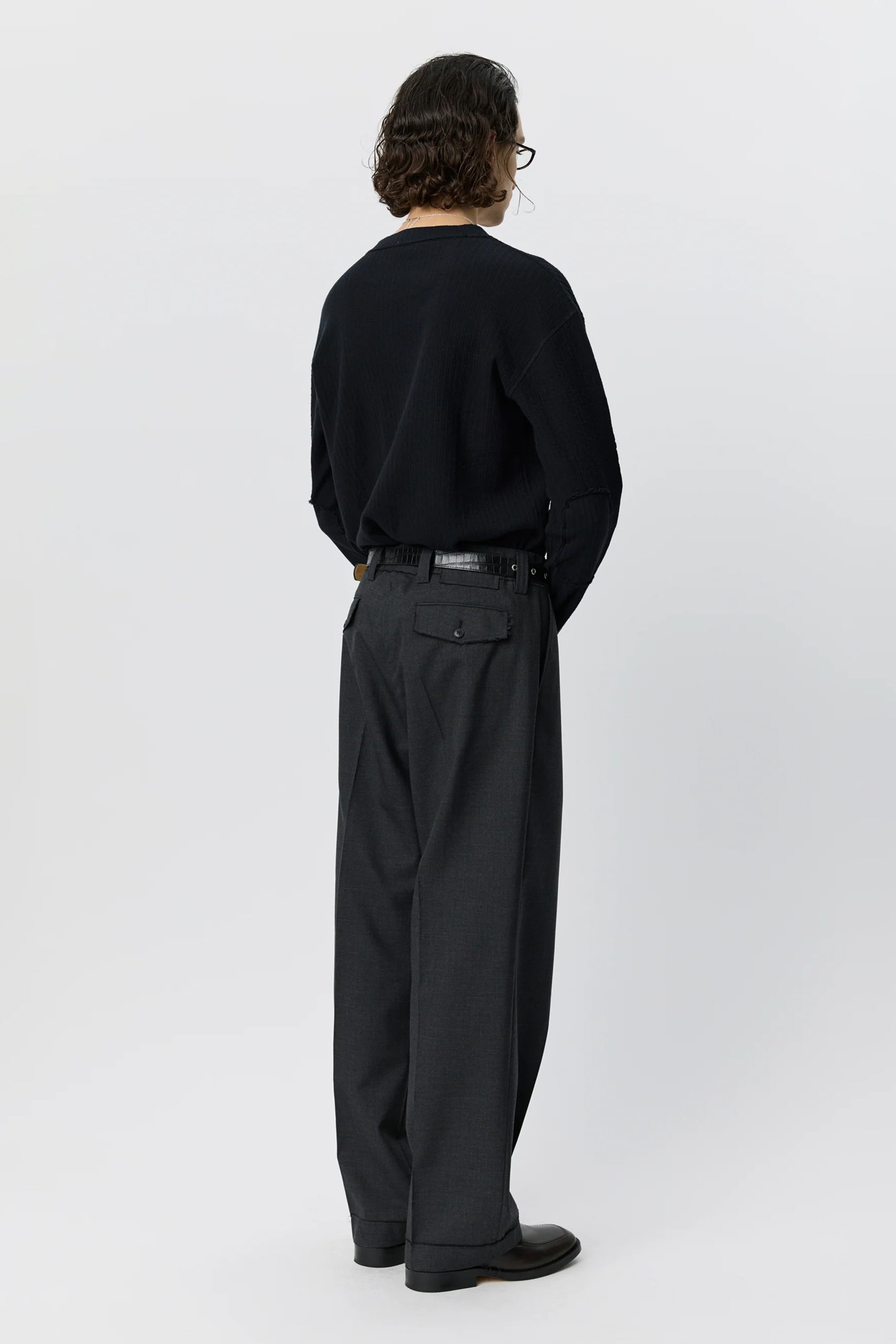 Patch Trousers Dark Grey Dry Wool_4