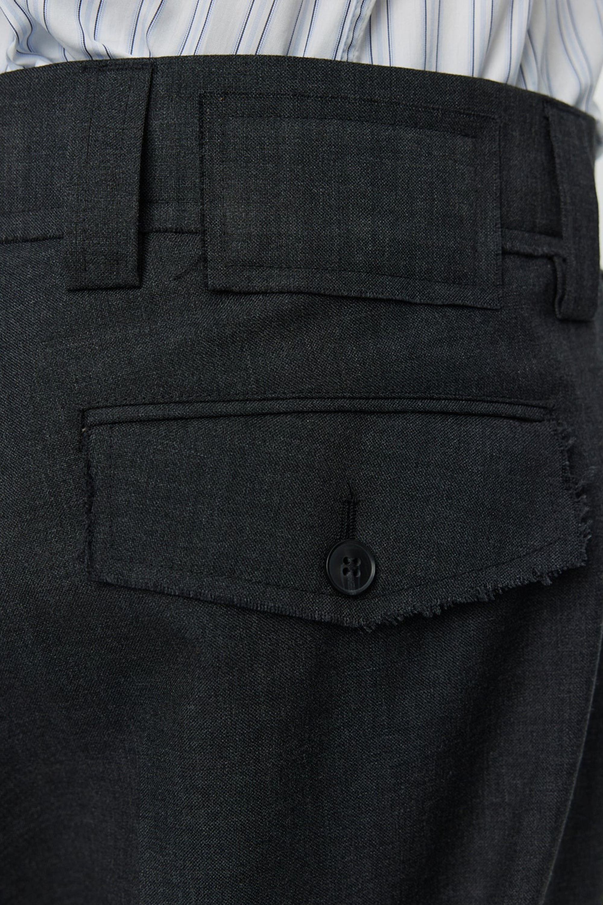 Patch Trousers Grey Worsted Wool_4