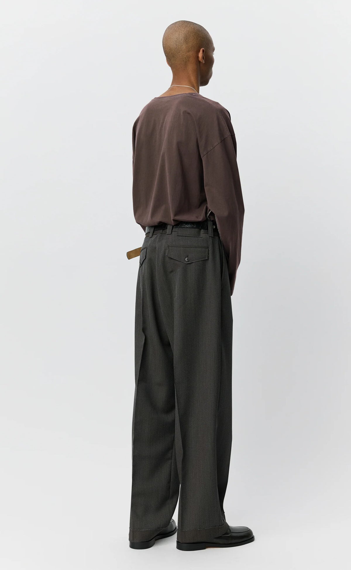 Patch Trousers Taupe Wool Twill_3