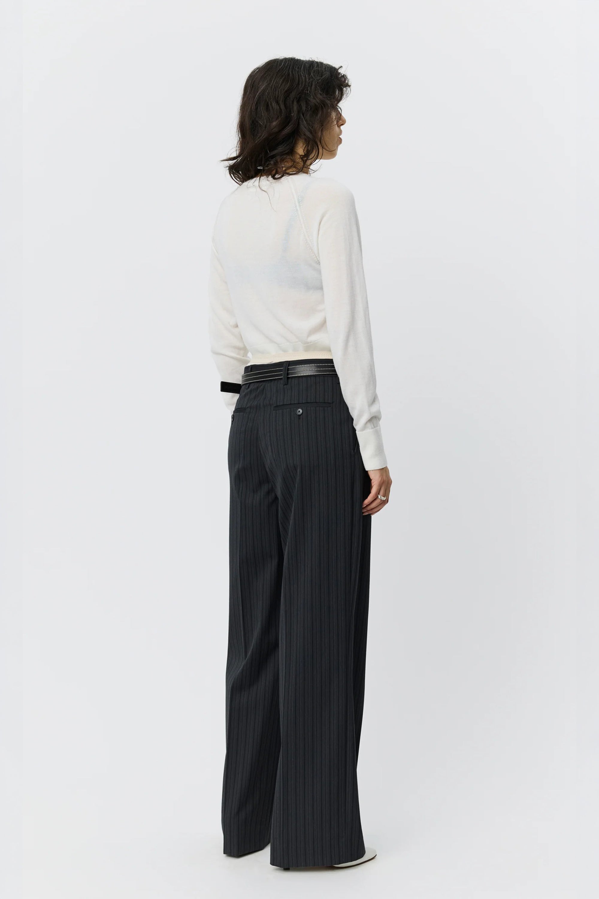 Primary Trousers Wide Grey Double Stripe