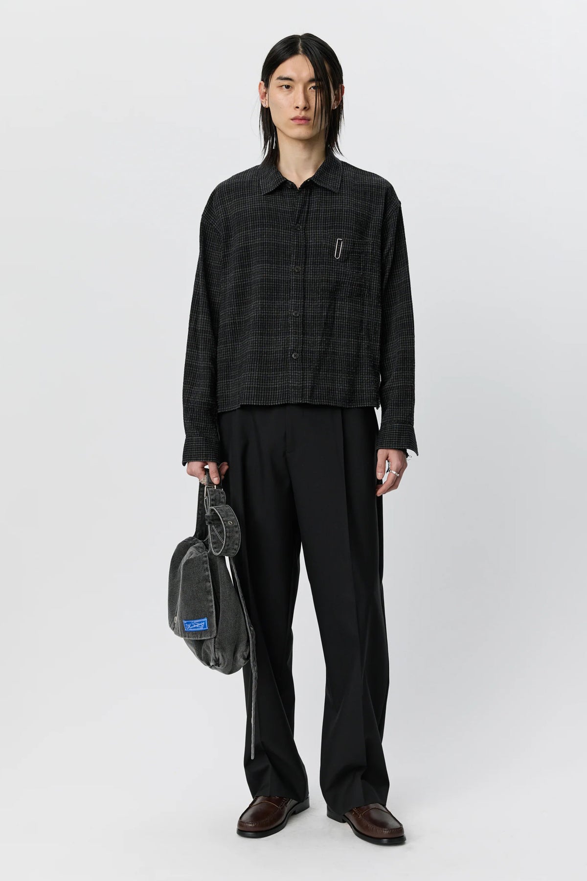 Priority Shirt Overdyed Black Check