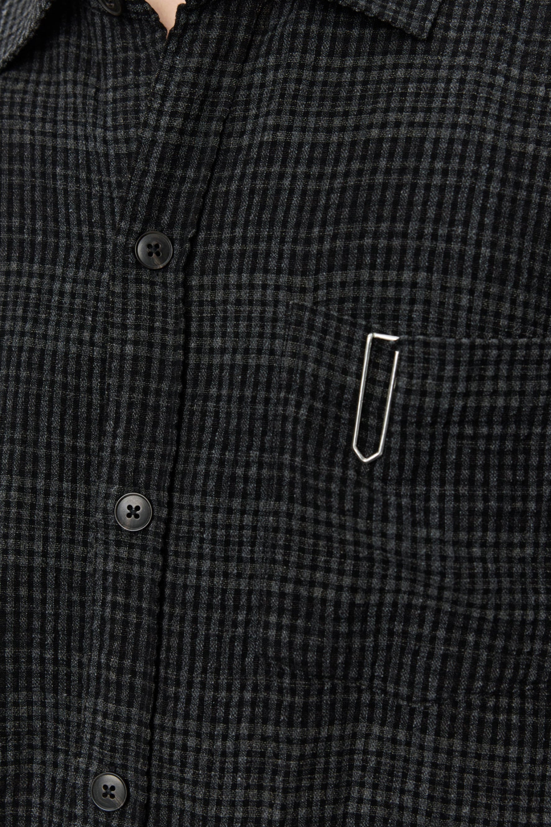 Priority Shirt Overdyed Black Check_4