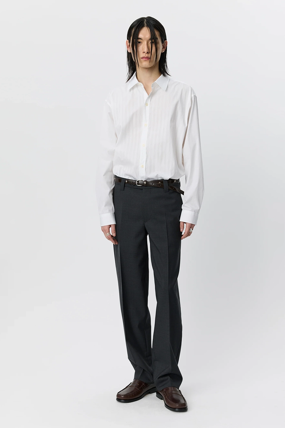Prom Trousers Dark Grey Dry Wool