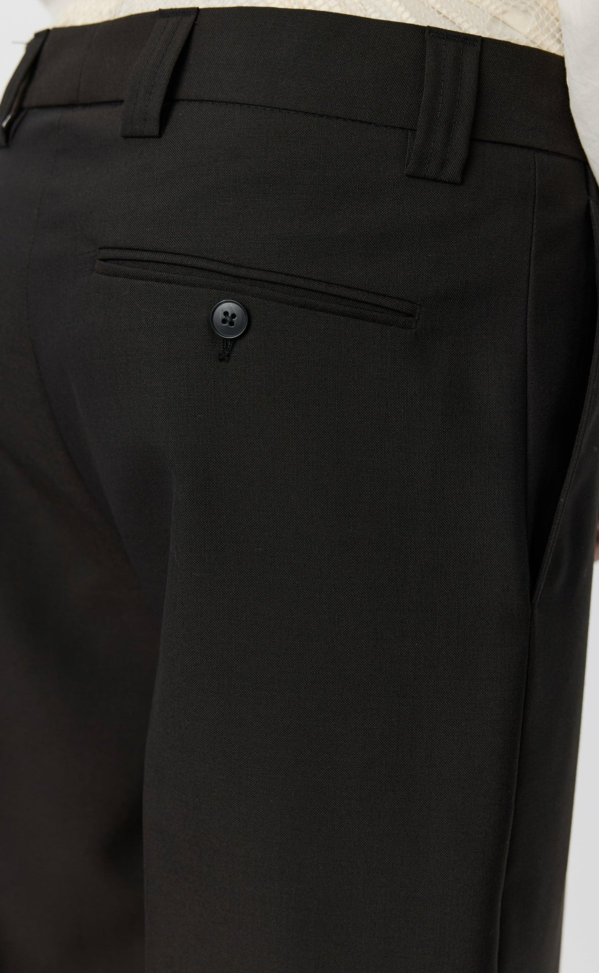 Prom Trousers Dark Brown Dry Wool_5