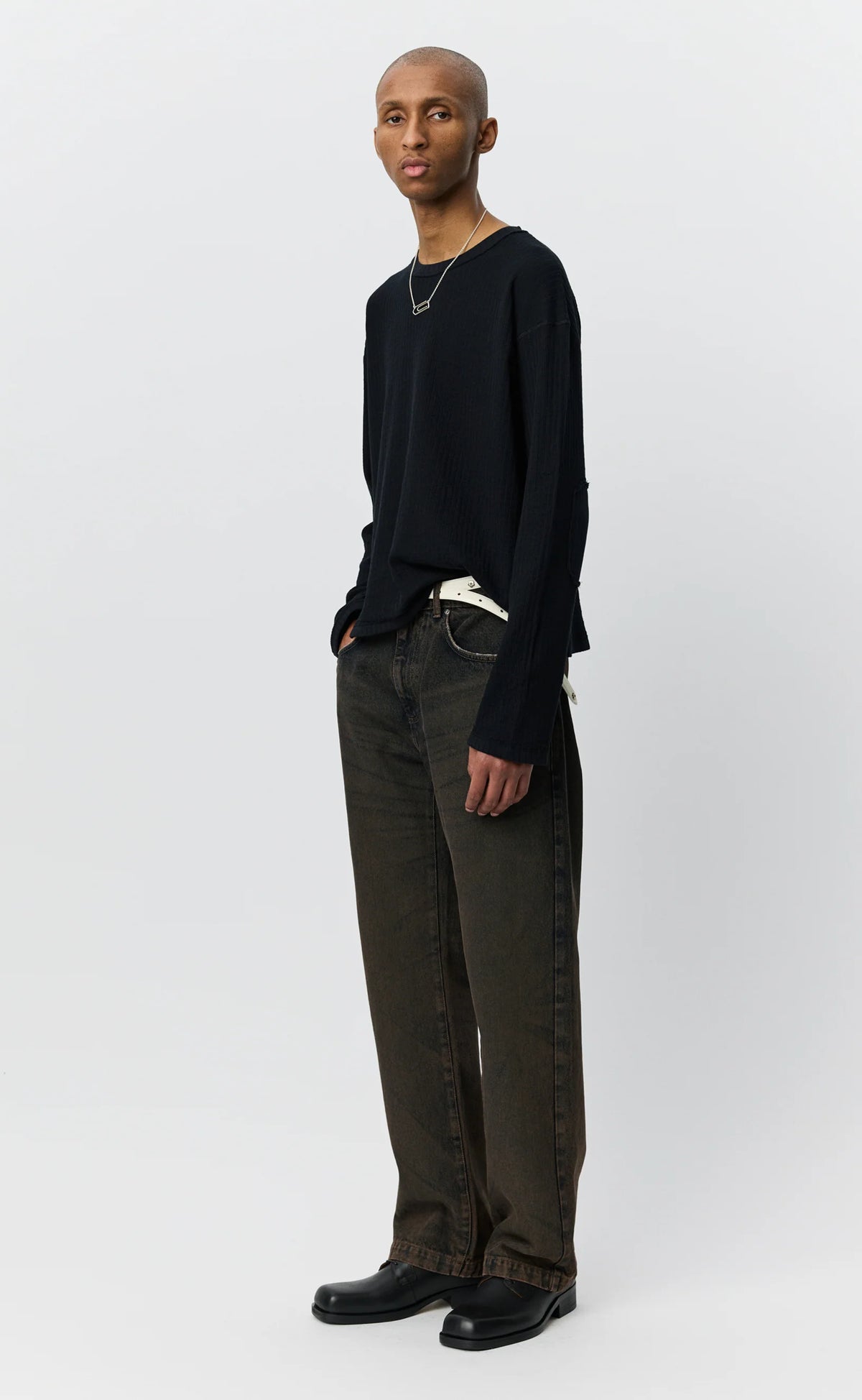 Reverse Rib Sweater Black_2