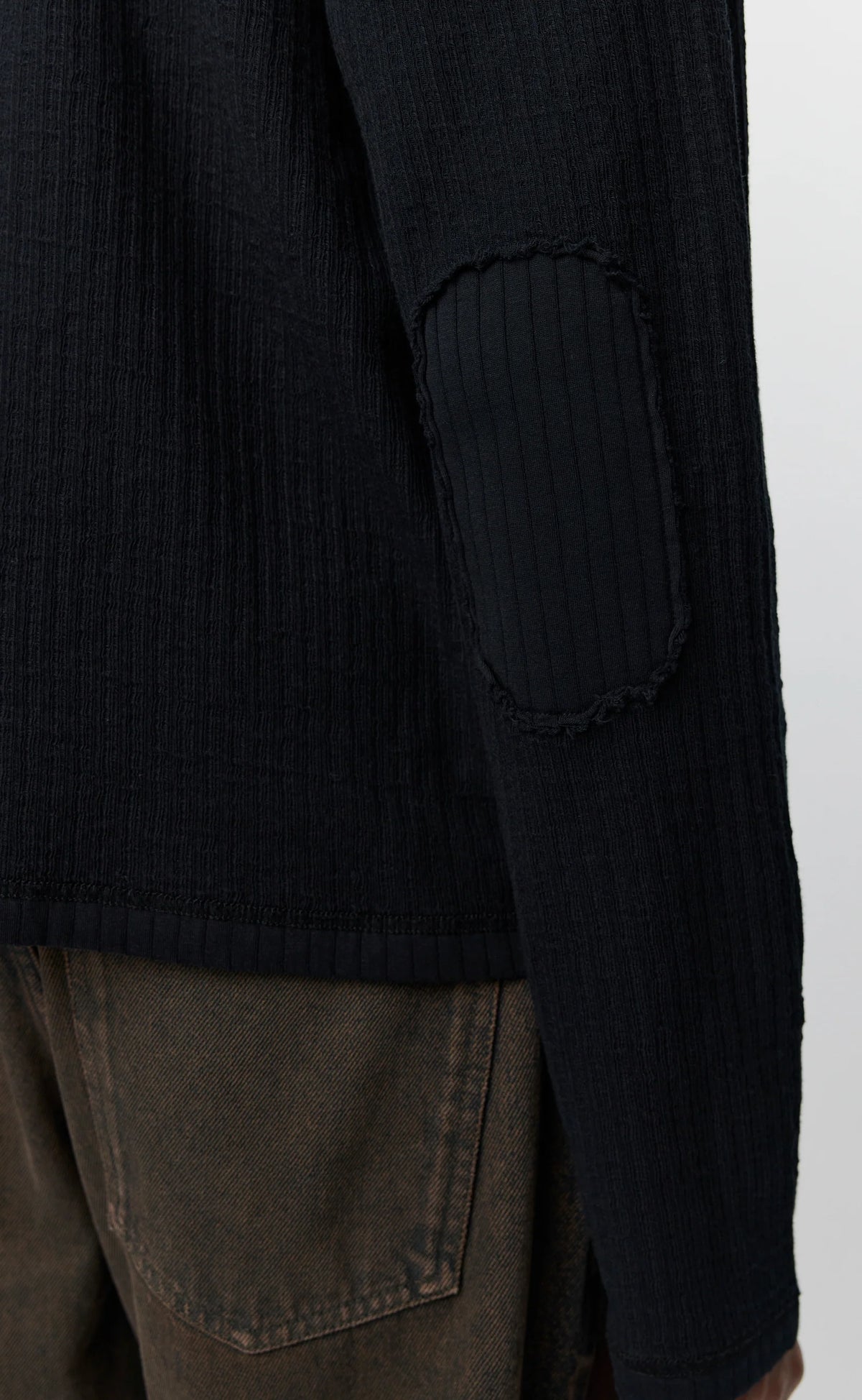 Reverse Rib Sweater Black_4