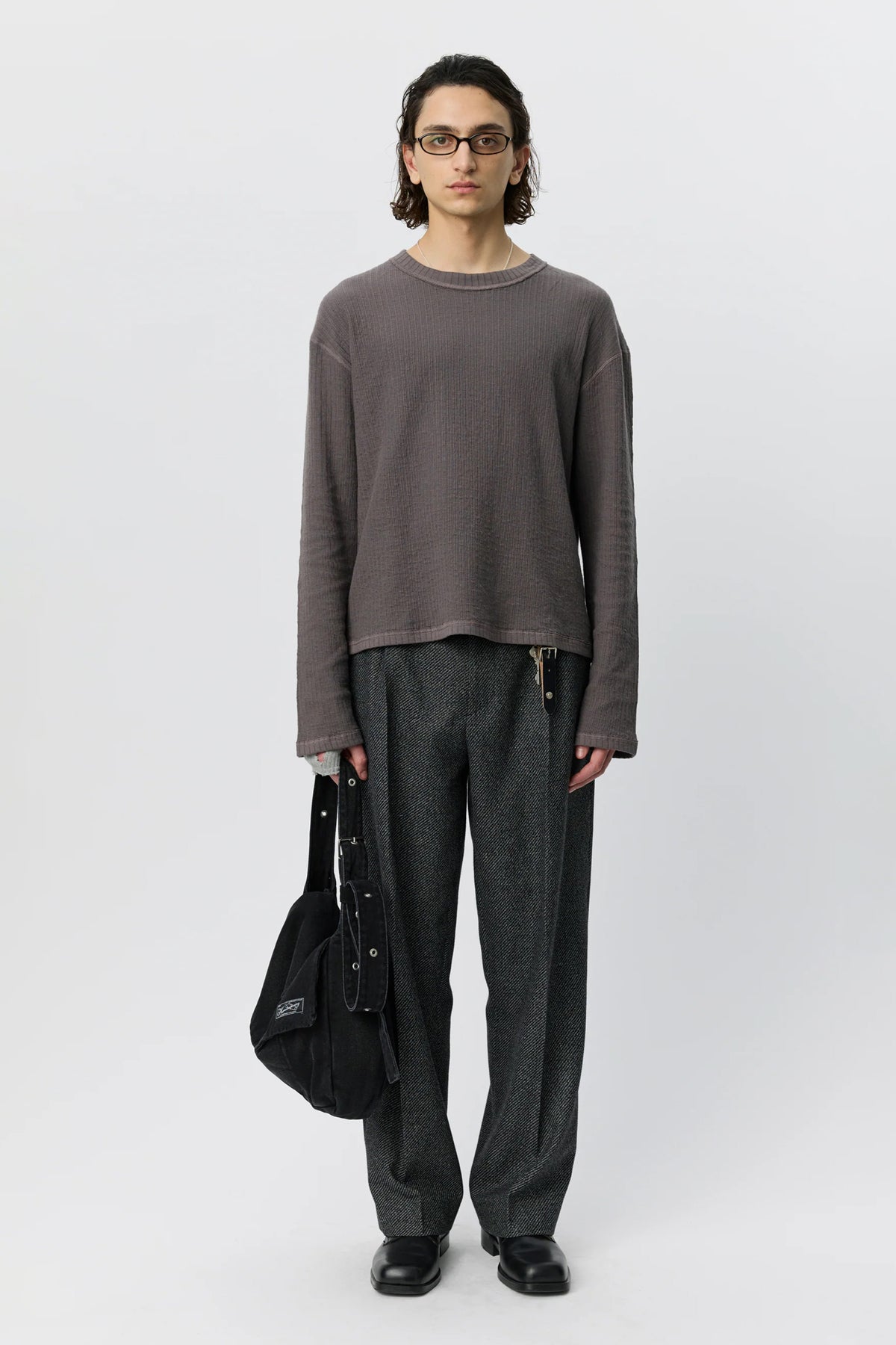 Reverse Rib Sweater Murkey Grey