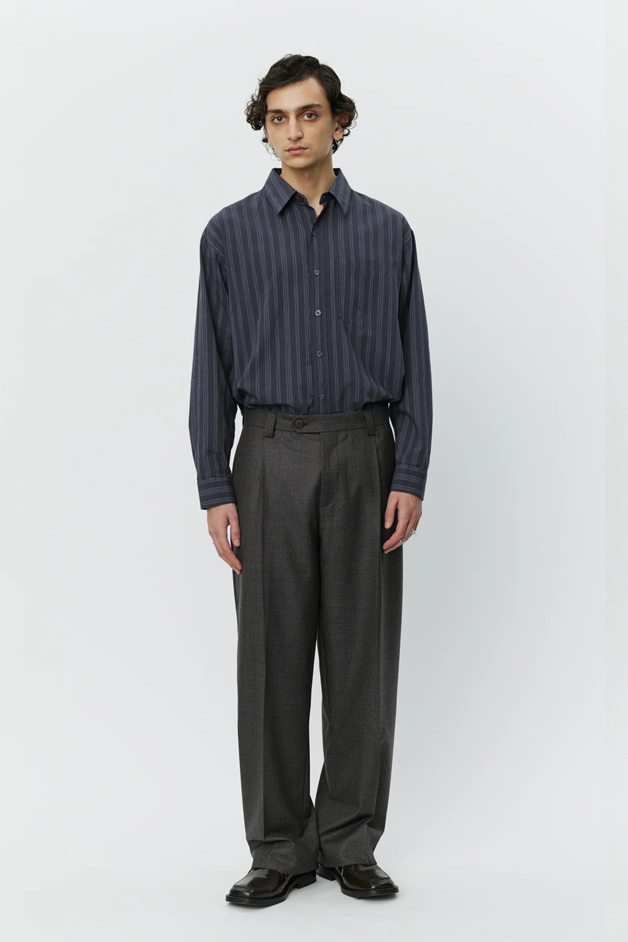 Service Trousers Warm Grey Twist Wool