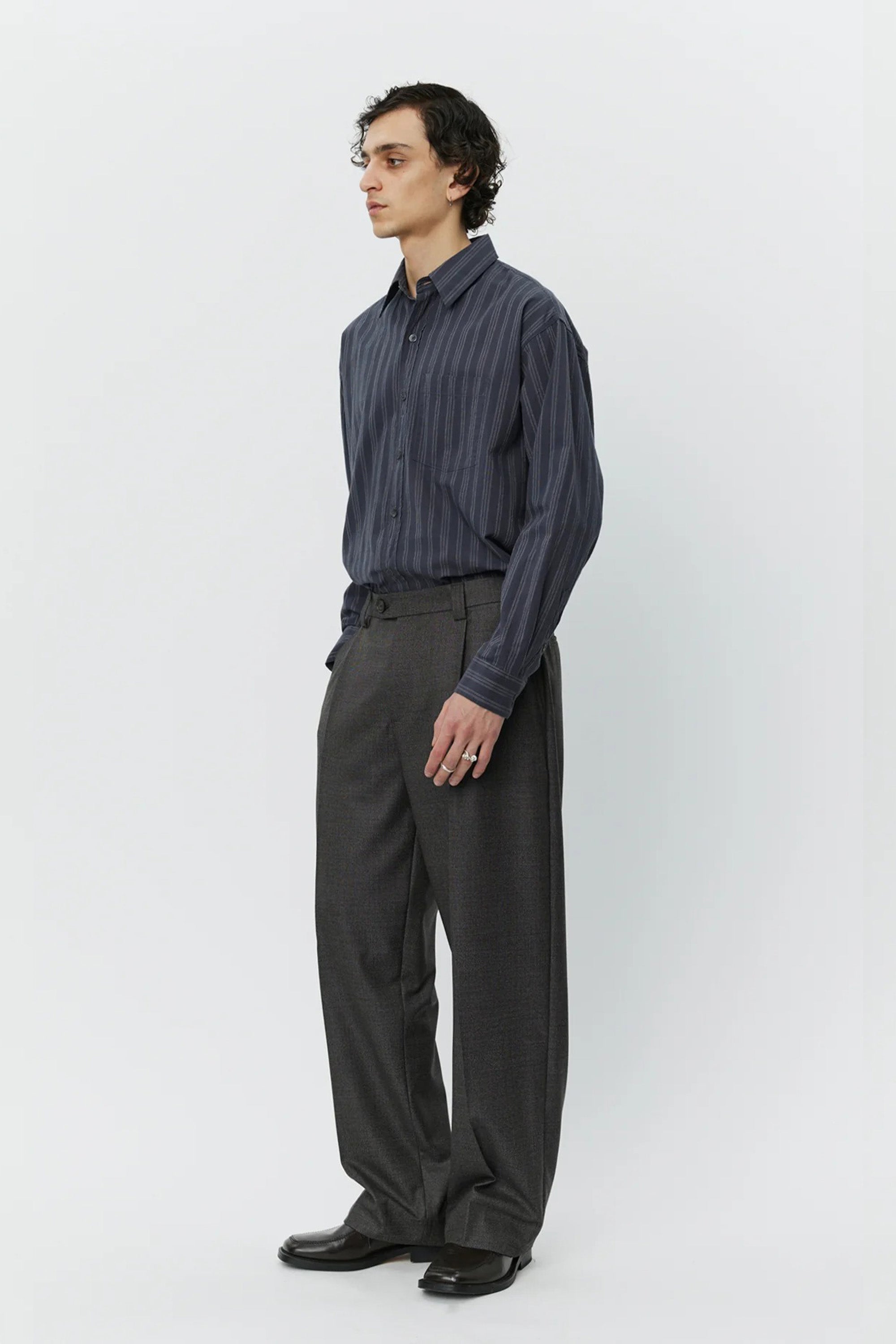 Service Trousers Warm Grey Twist Wool