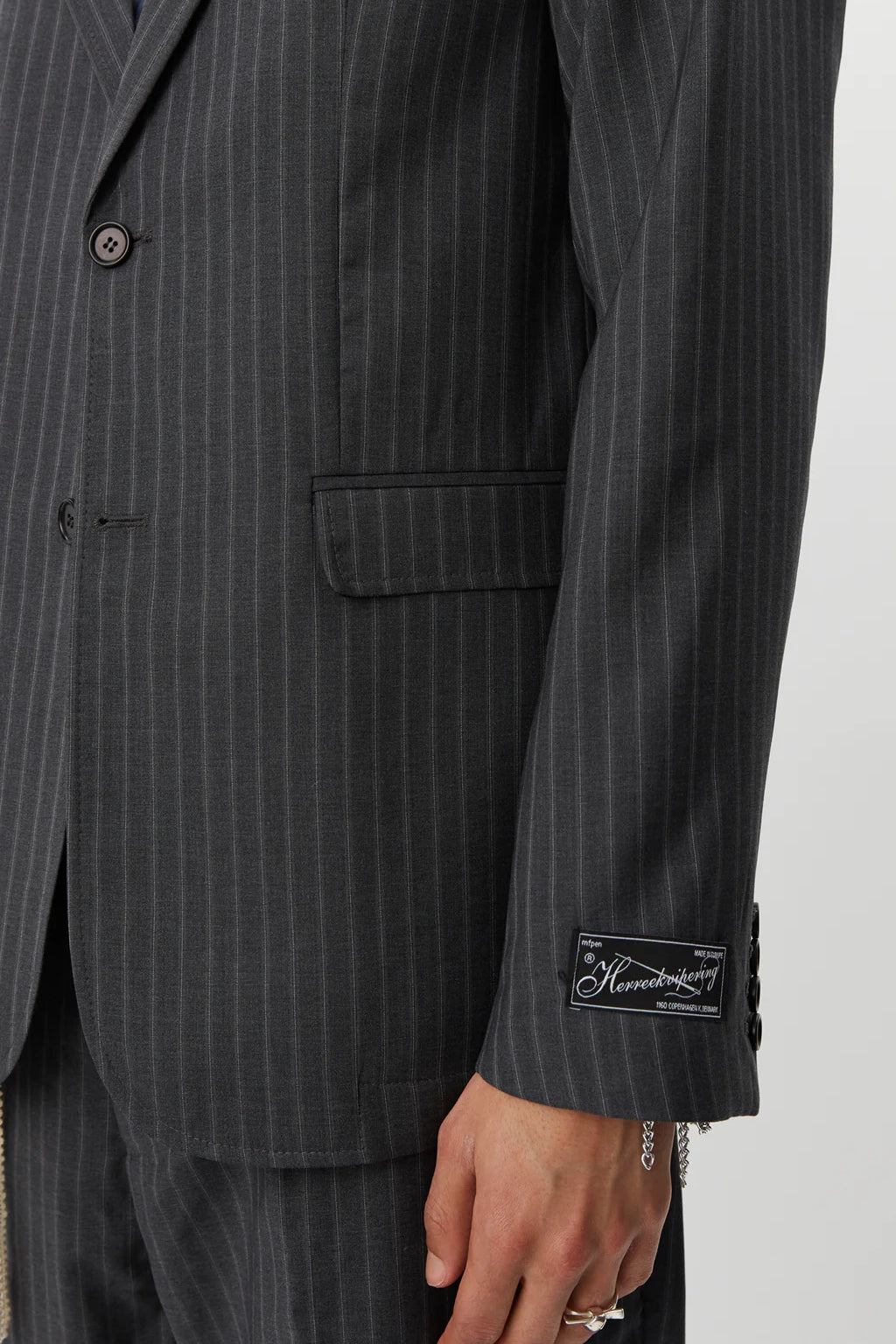 Single Breasted Blazer Grey Pintripe_5