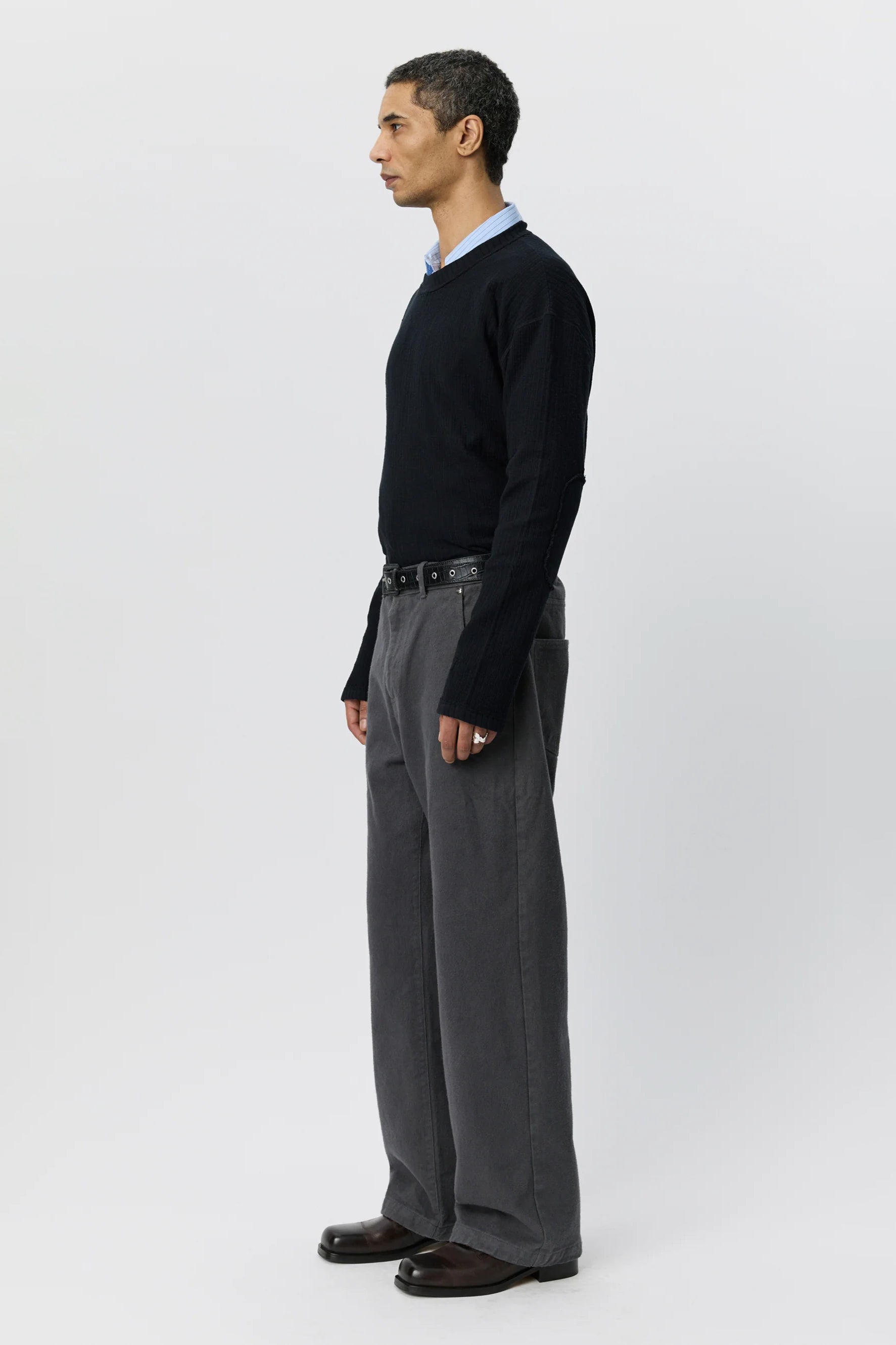 Straight Cut Jeans Brushed Gull Twill_2