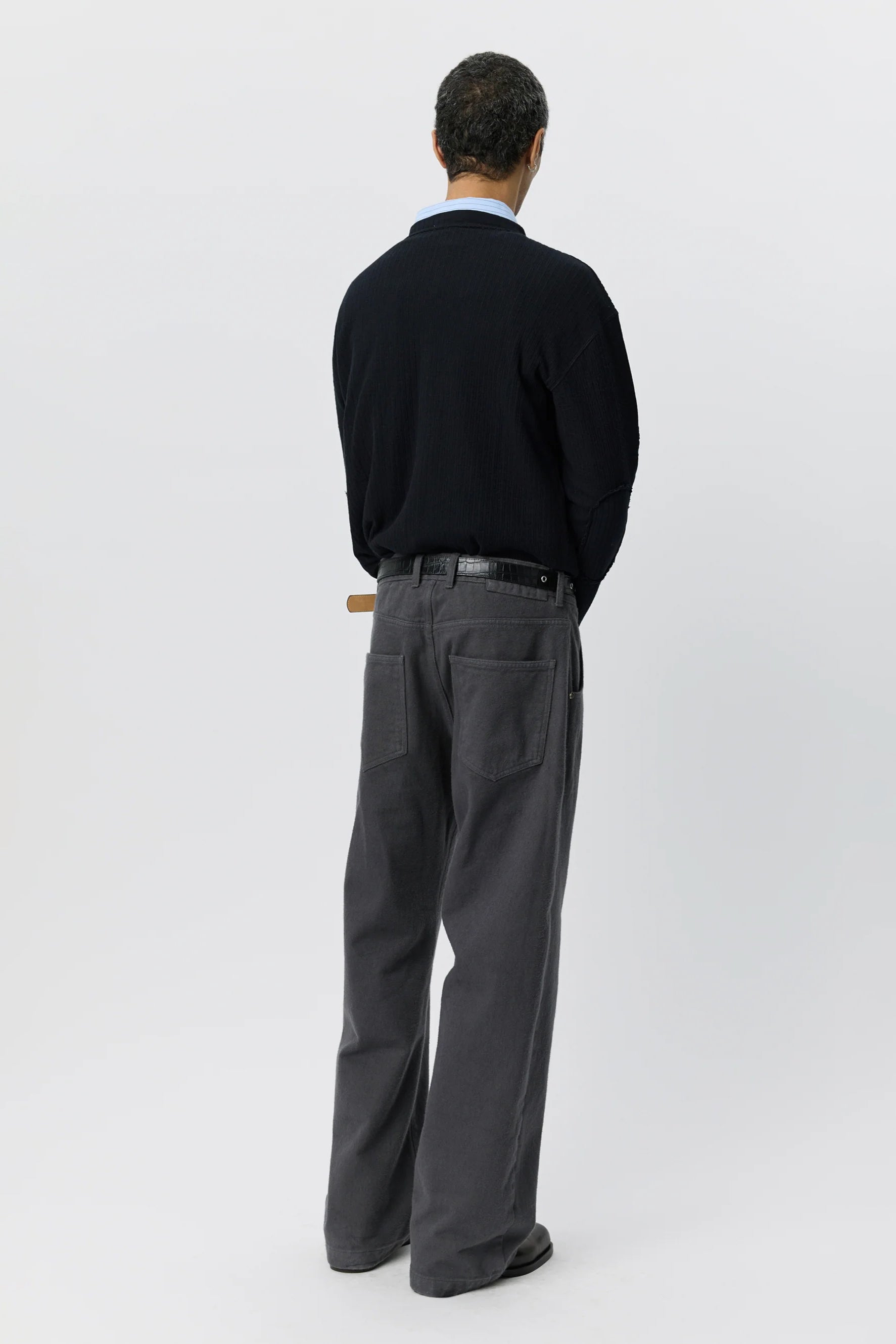 Straight Cut Jeans Brushed Gull Twill_3
