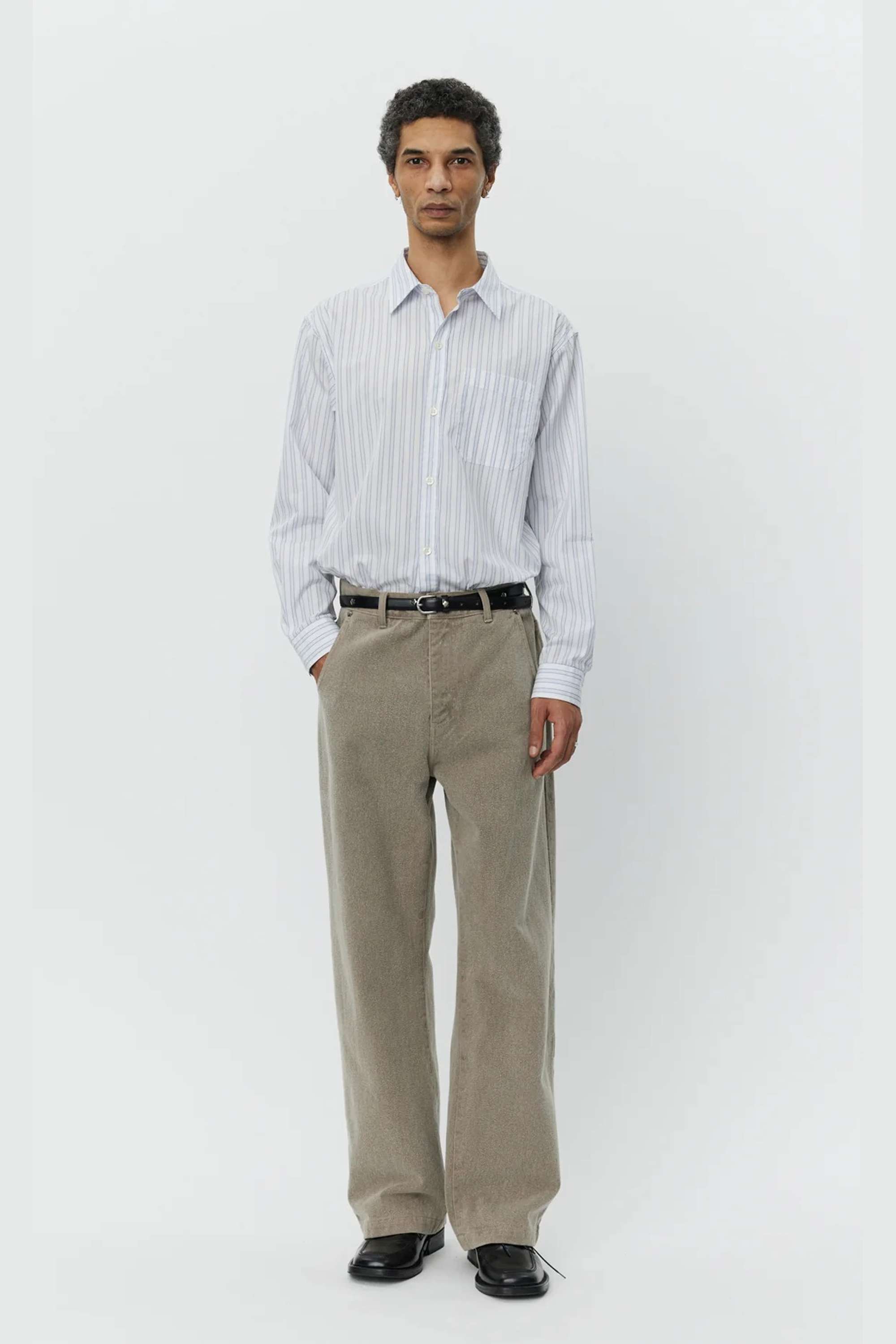 Straight Cut Jeans Brushed Mudstone