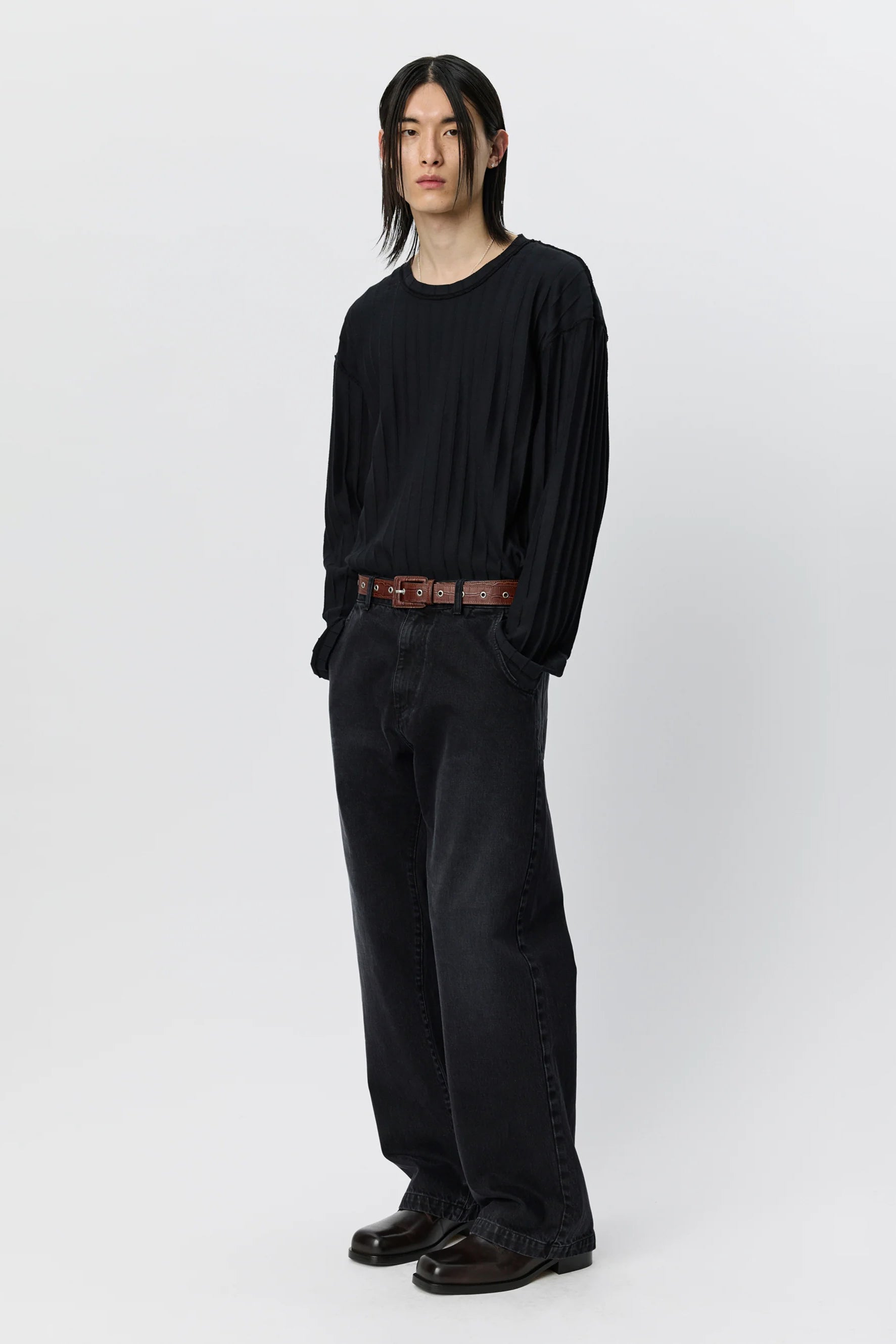Straight Cut Jeans Faded Black_2