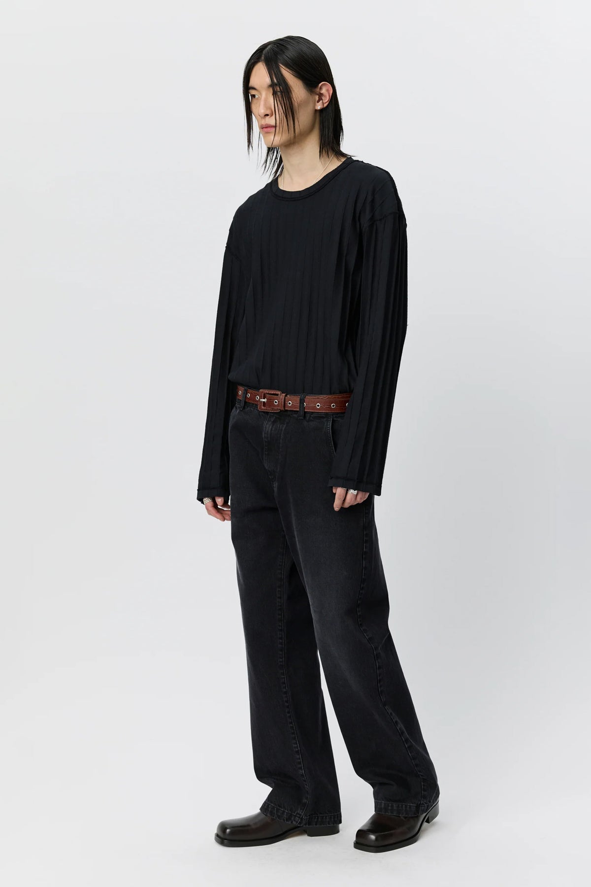 Straight Cut Jeans Faded Black_3