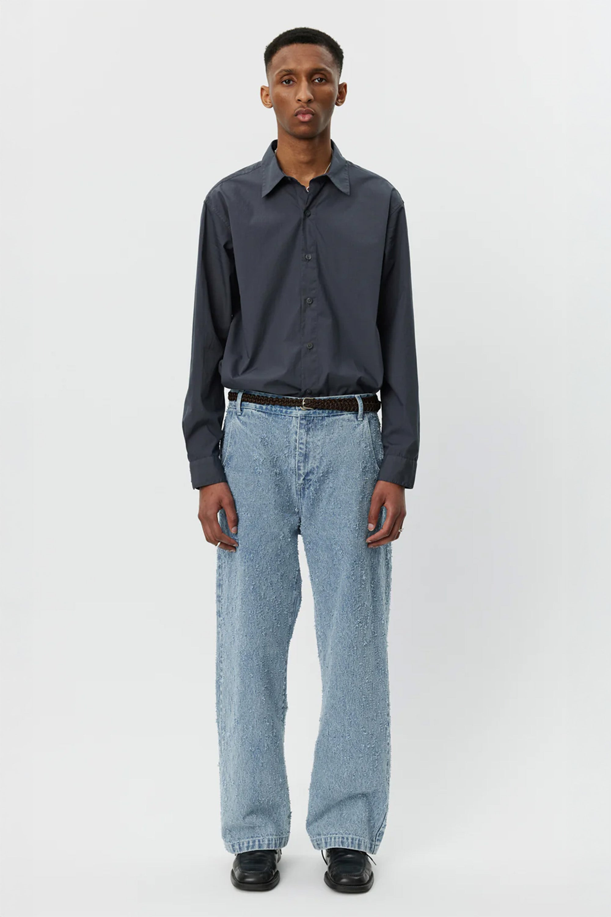 【サイズ3】AURALEE HEAVY DENIM PAINTER PANTS SPORTIVO [Selvedge faded heavy denim painter pants faded black]