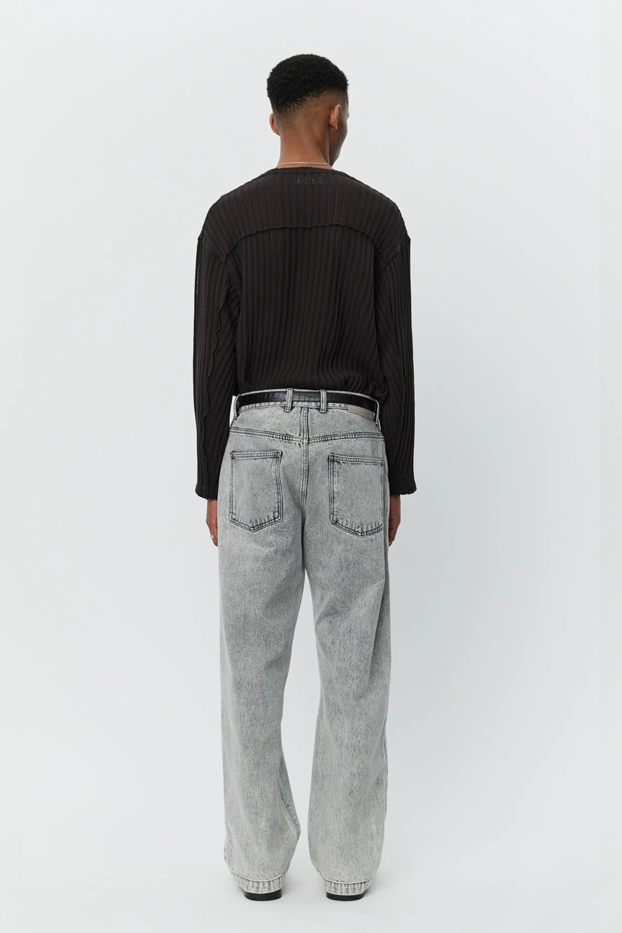 Straight Cut Jeans Acid Wash