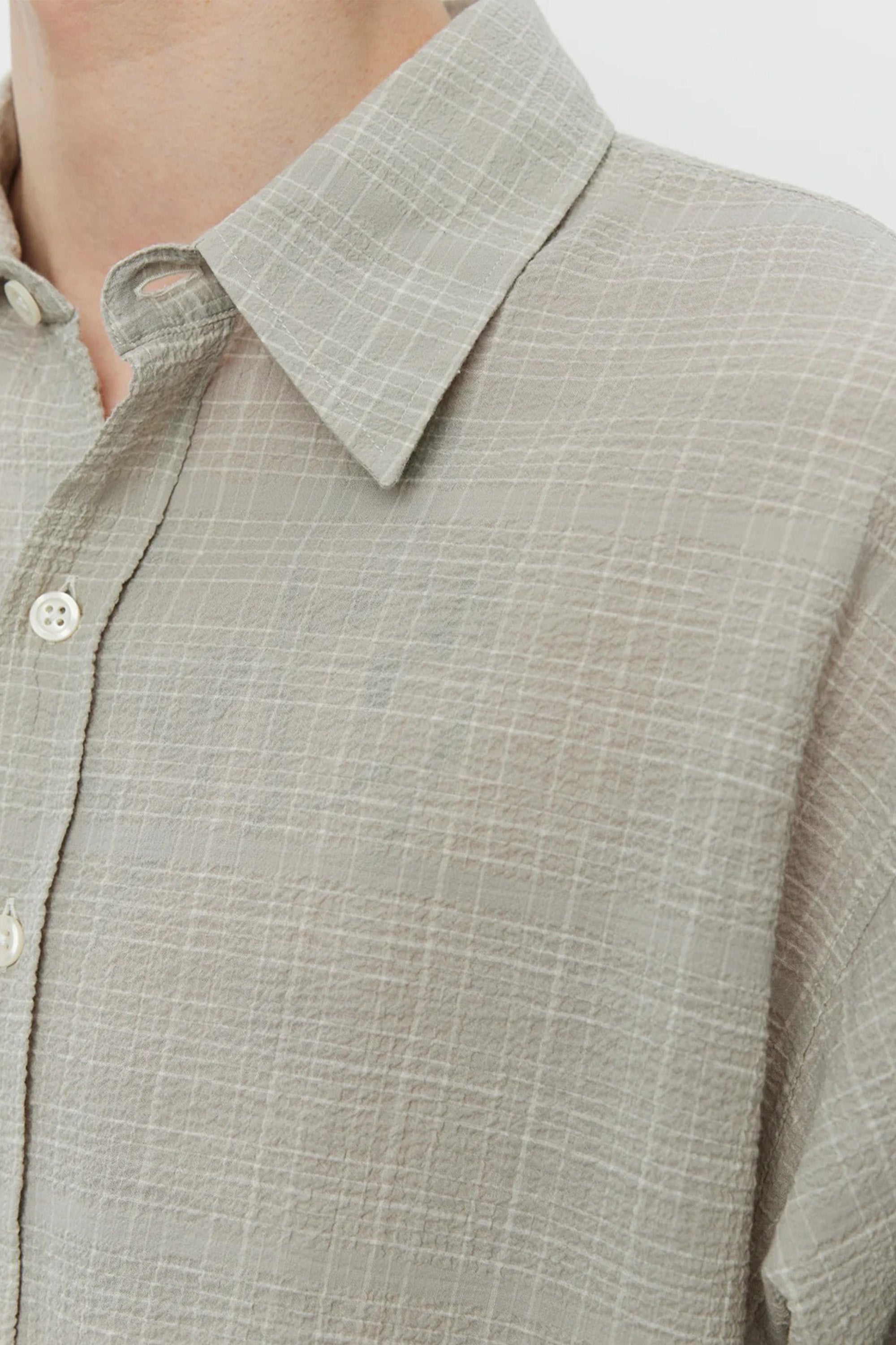 Vacation Shirt Chalk Seersucker Check_4