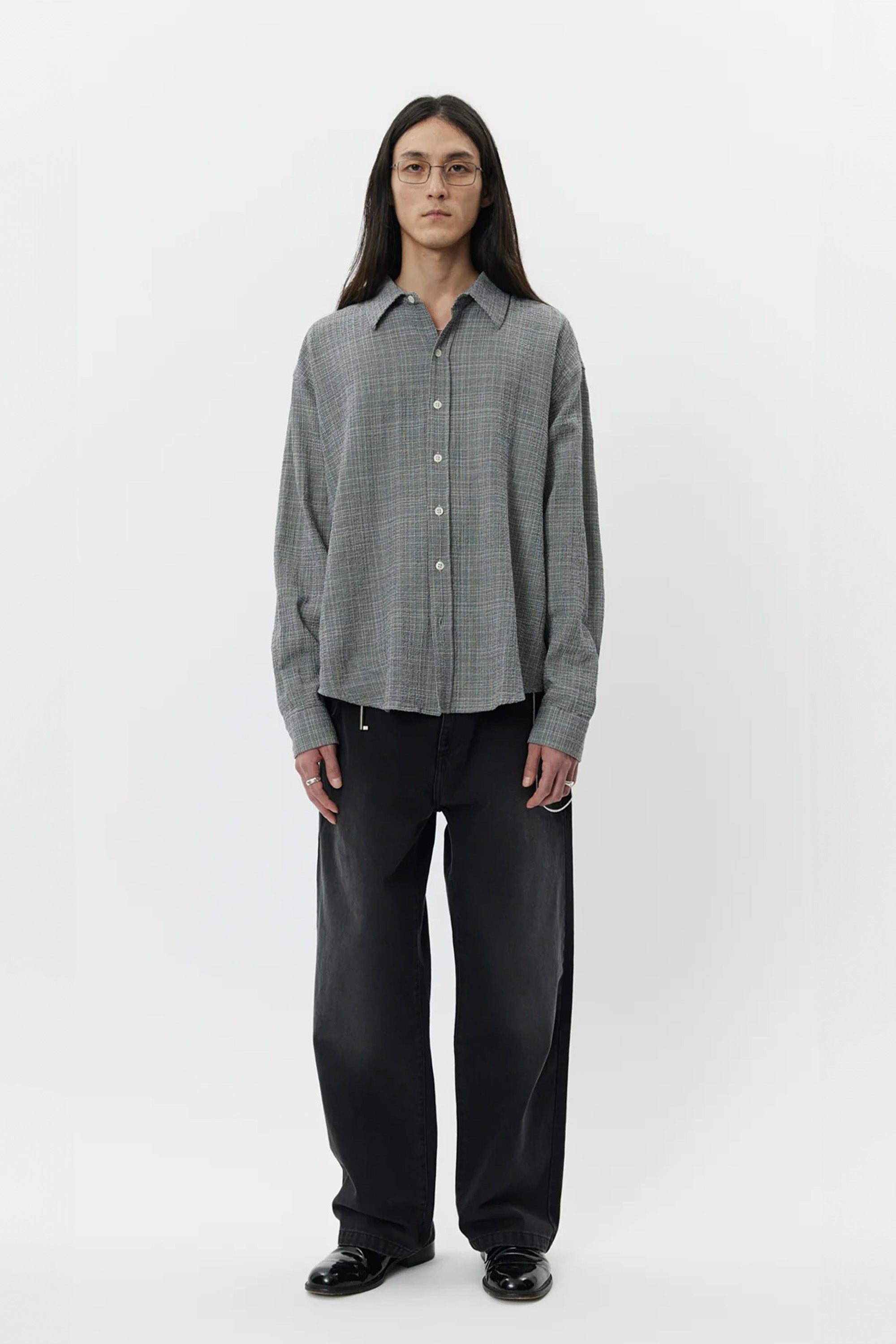 Vacation Shirt Mini Houndstooth Seersucker