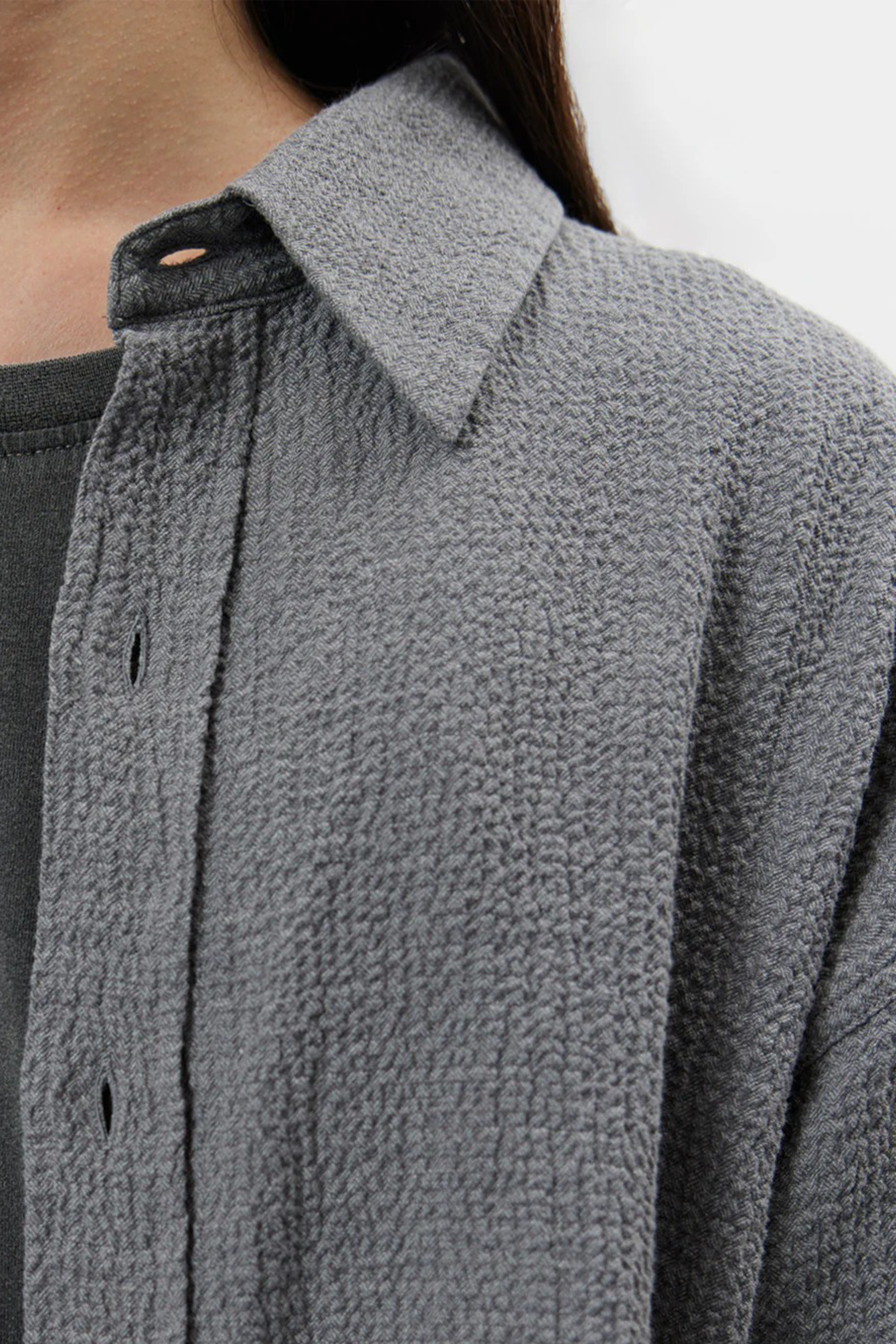 Vacation Shirt Pavement Grey Seersucker_4