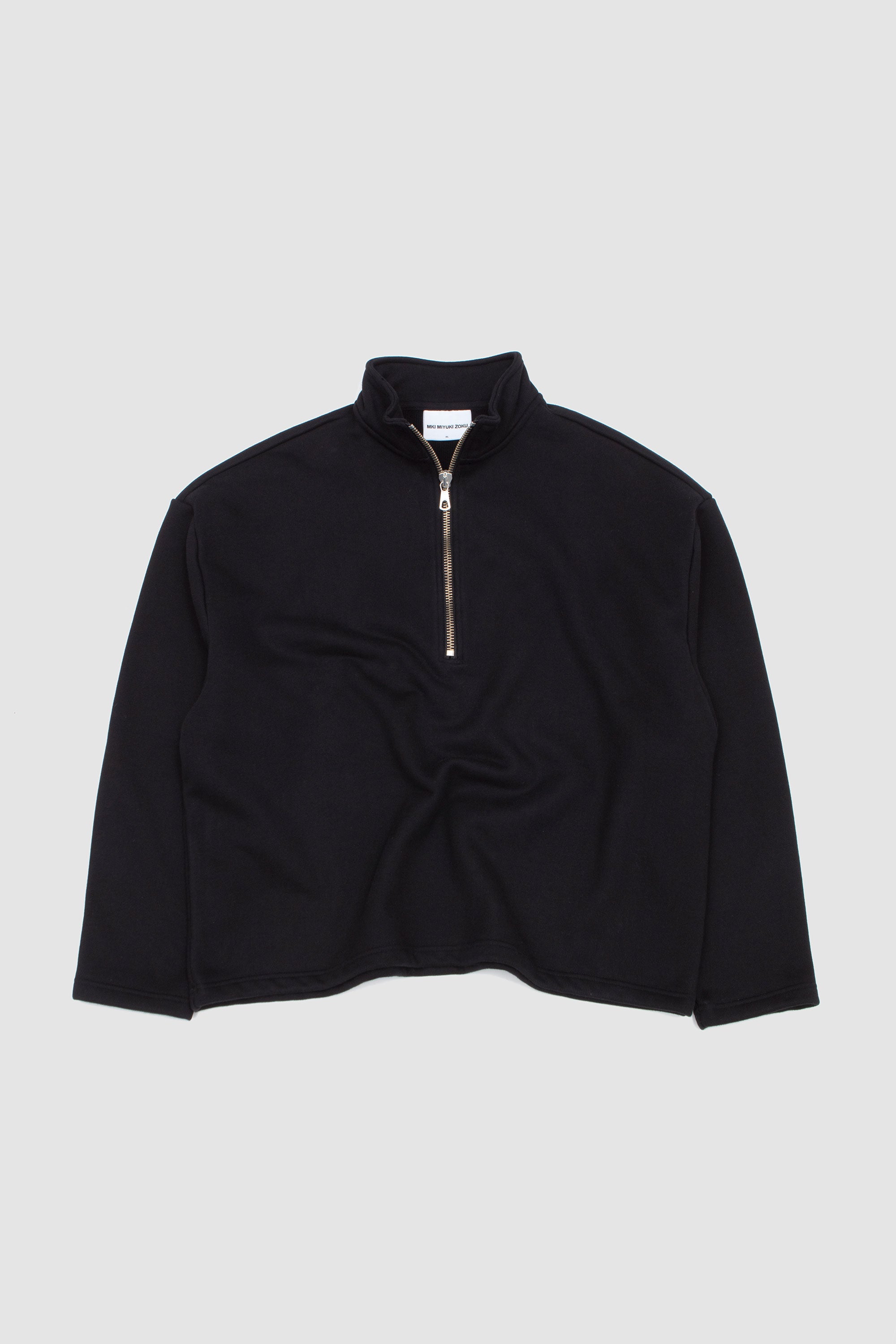 800 GSM Superweight Quarter Zip Black