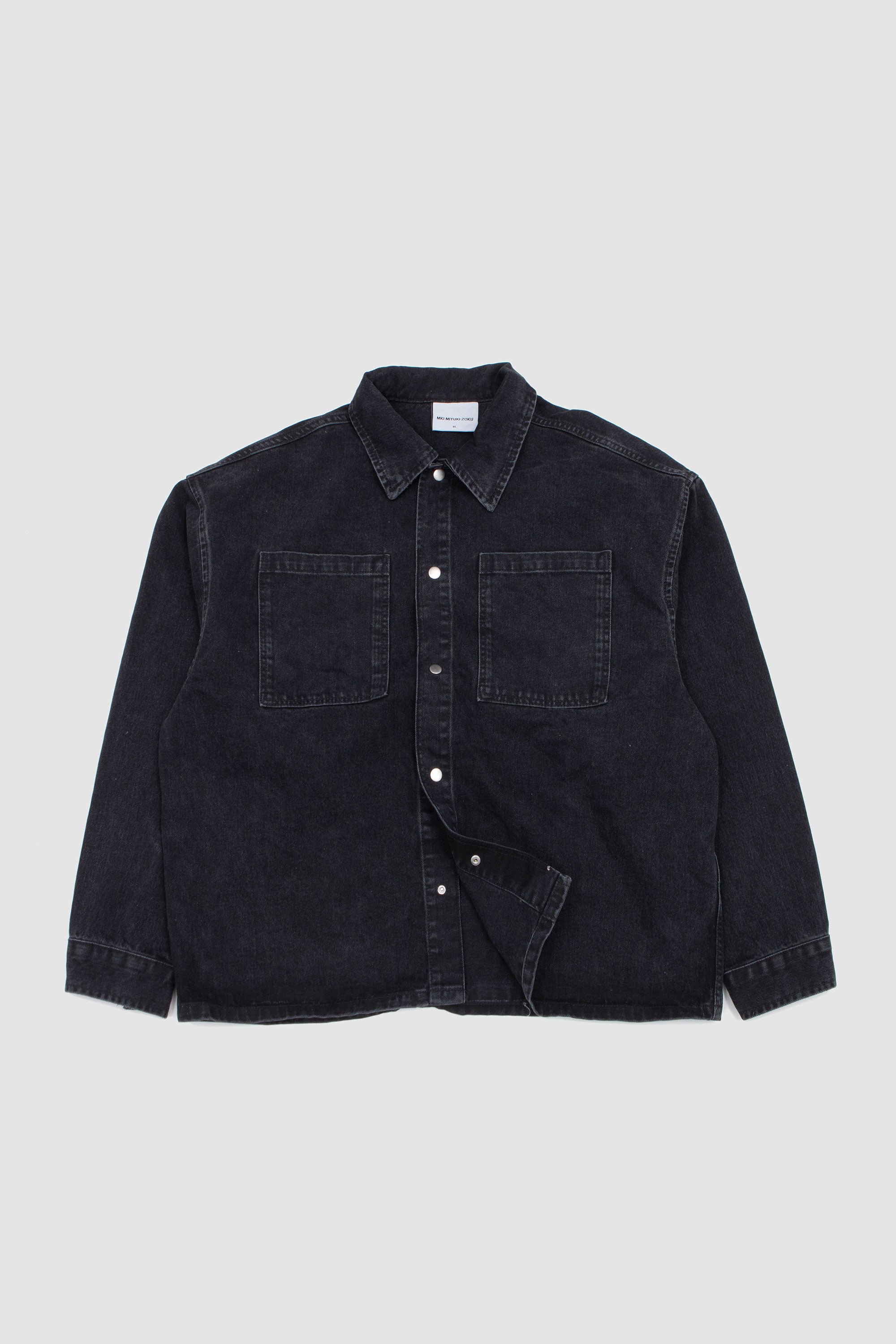 Denim Box Overshirt Washed Black_1