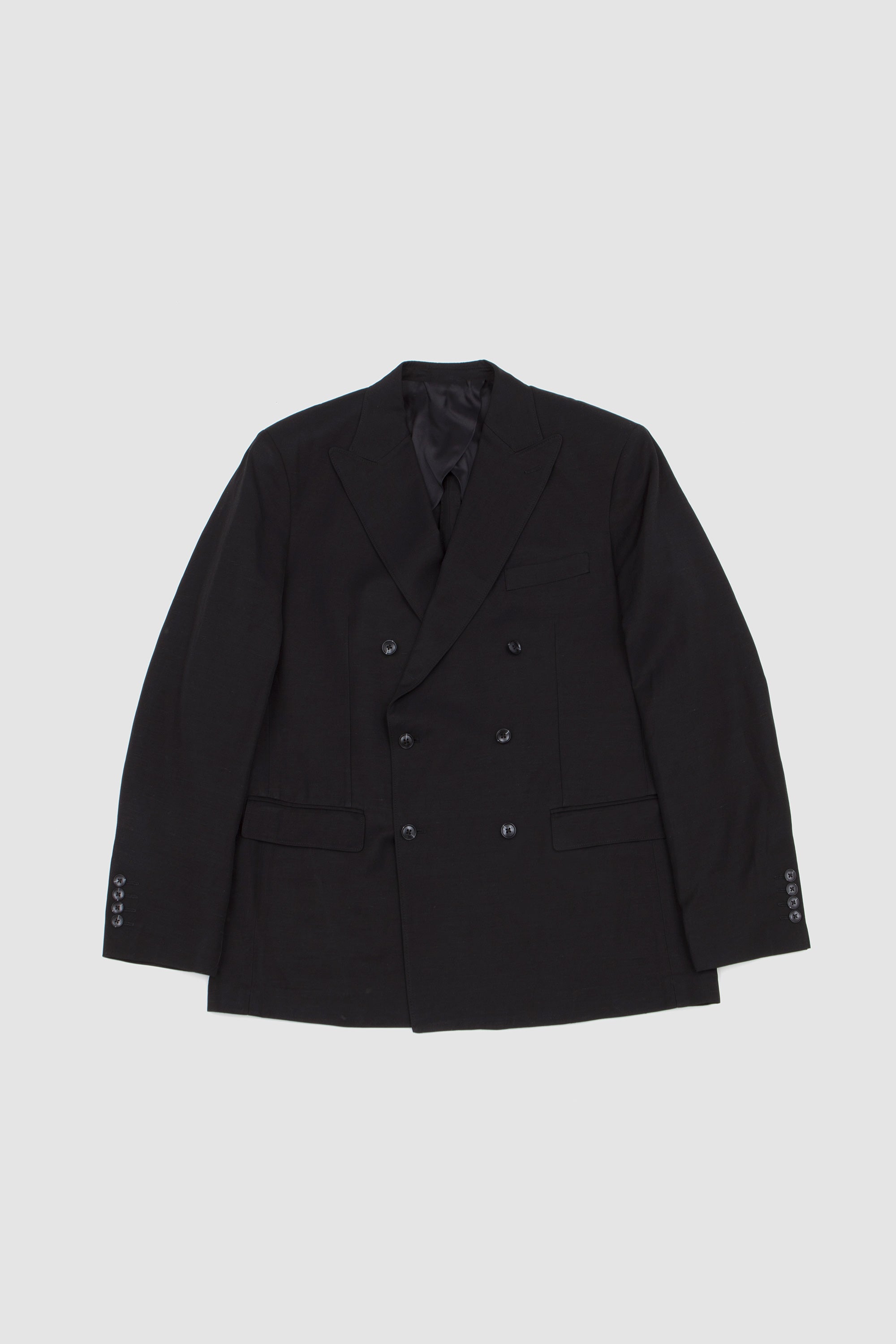Double Breasted Suit Jacket Black_1