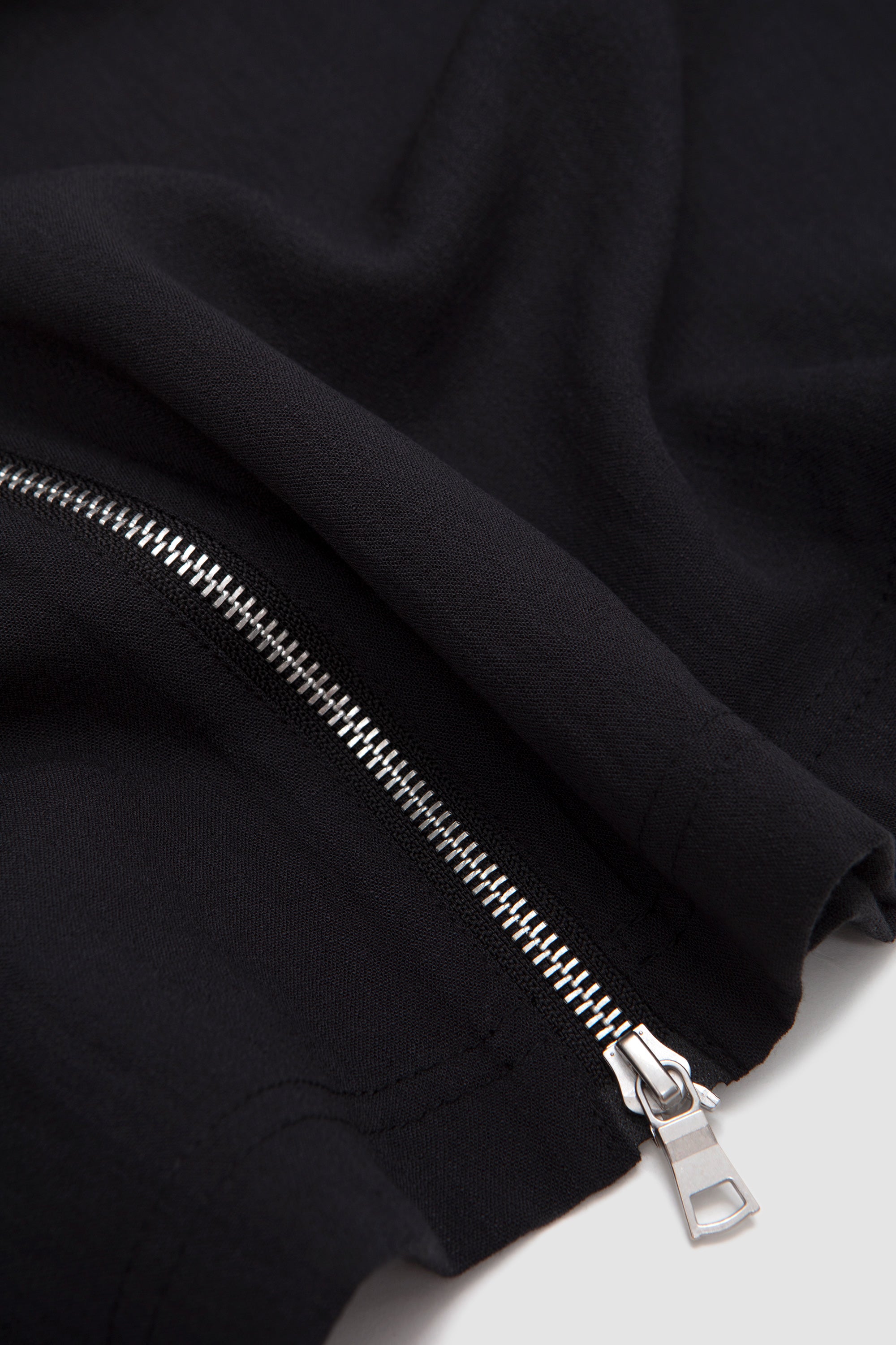 Drape Slub Track Jacket Black