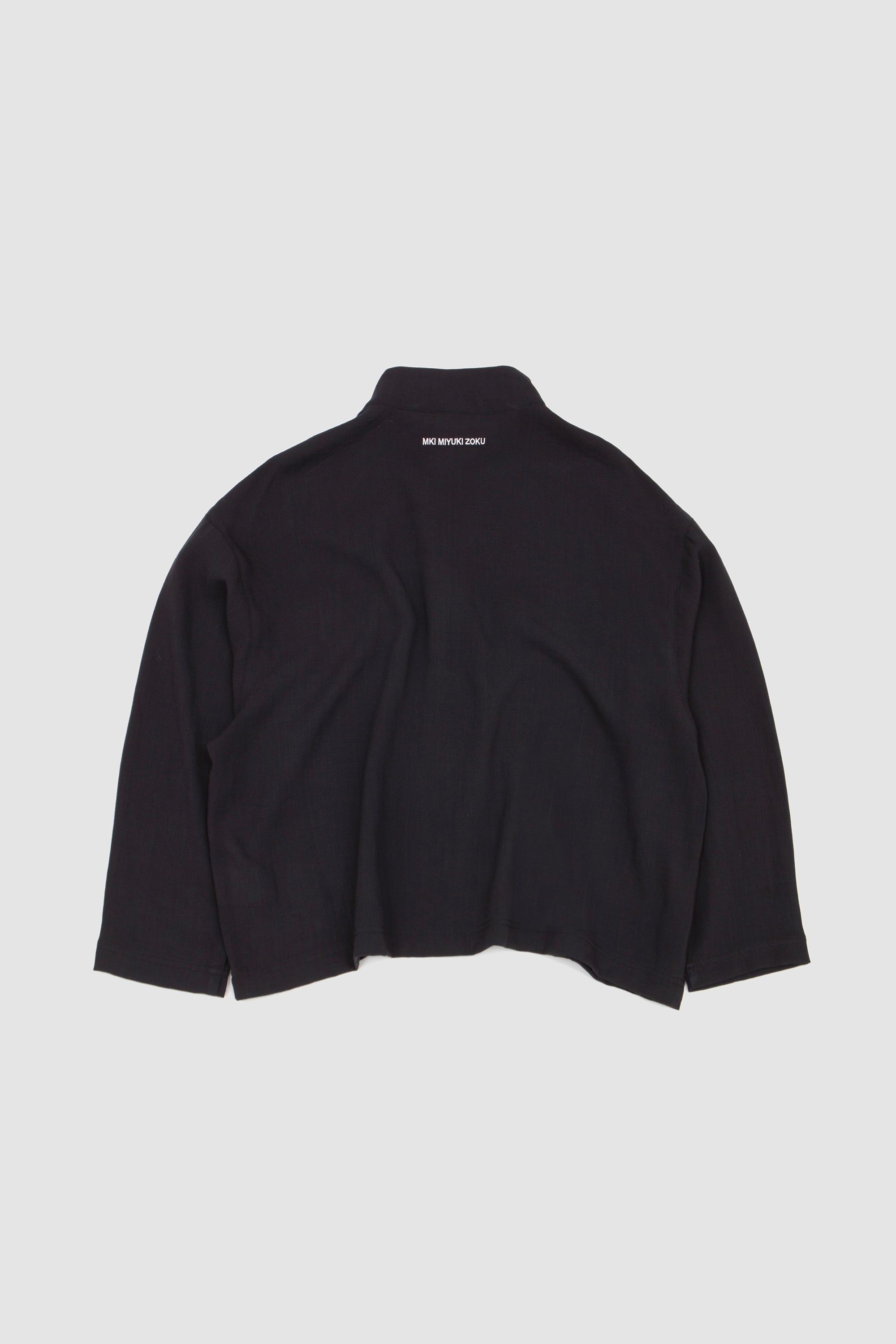 Drape Slub Track Jacket Black_4