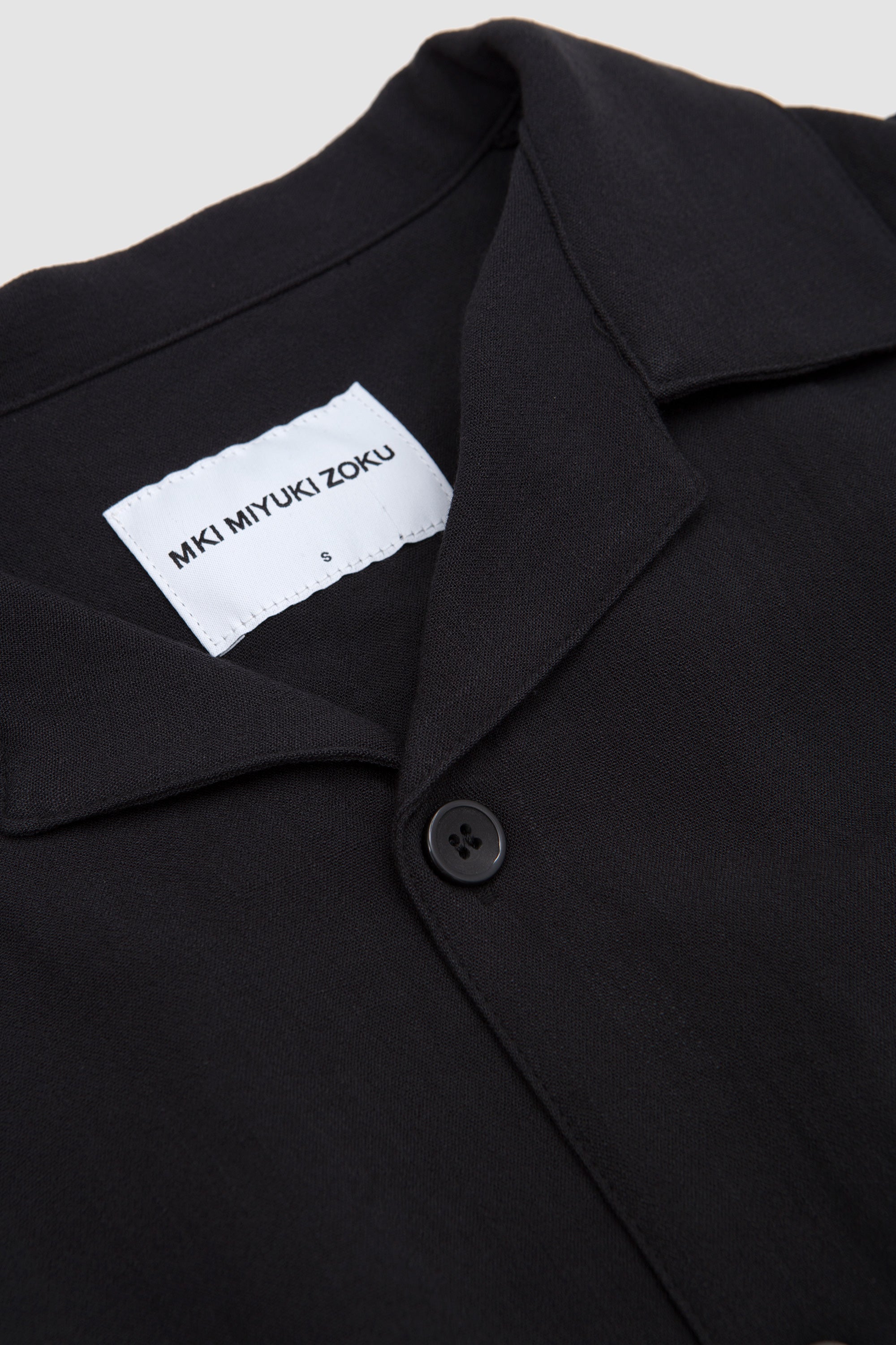 Drape Slub Vacation Shirt Black