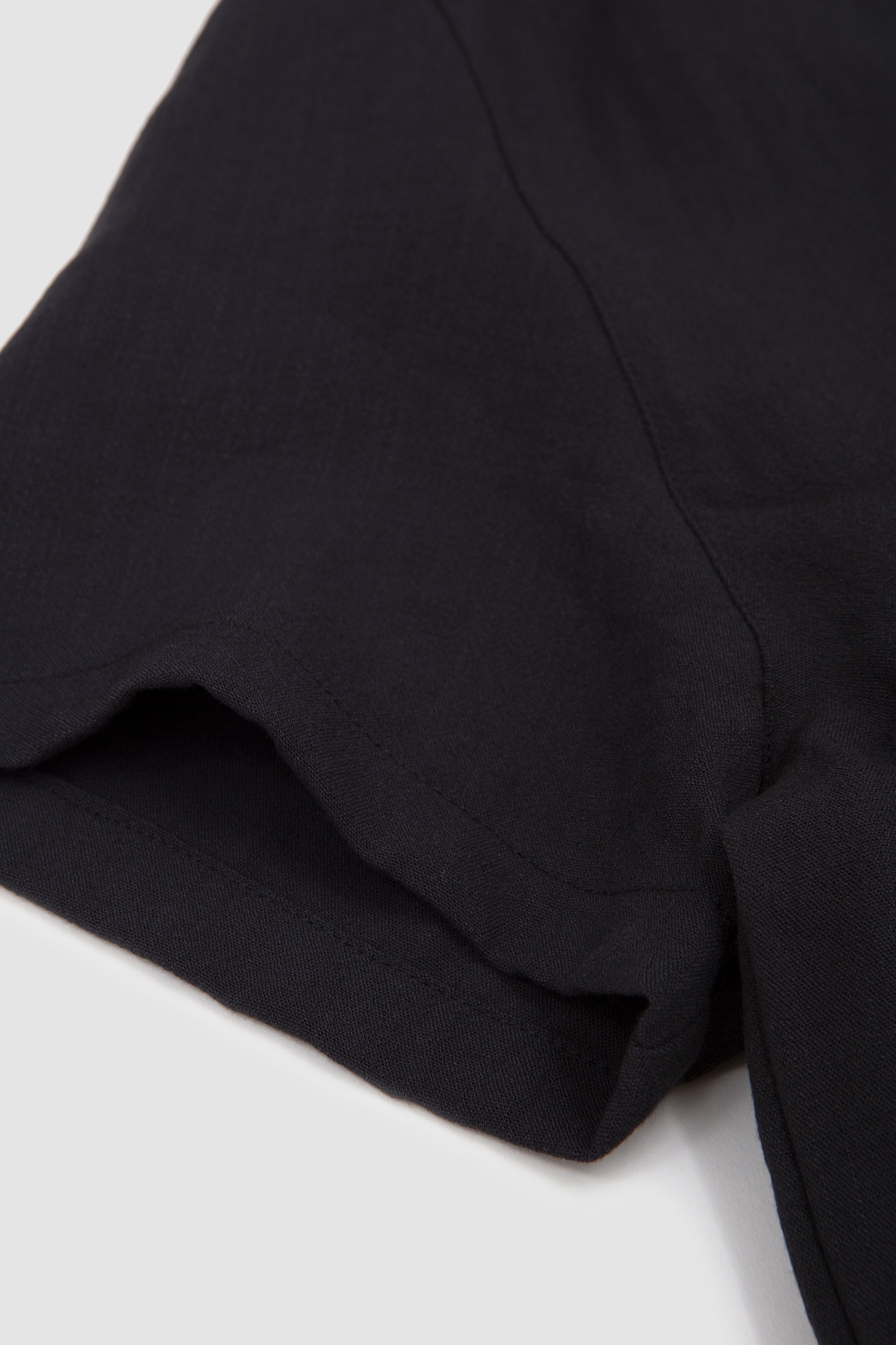 Drape Slub Vacation Shirt Black