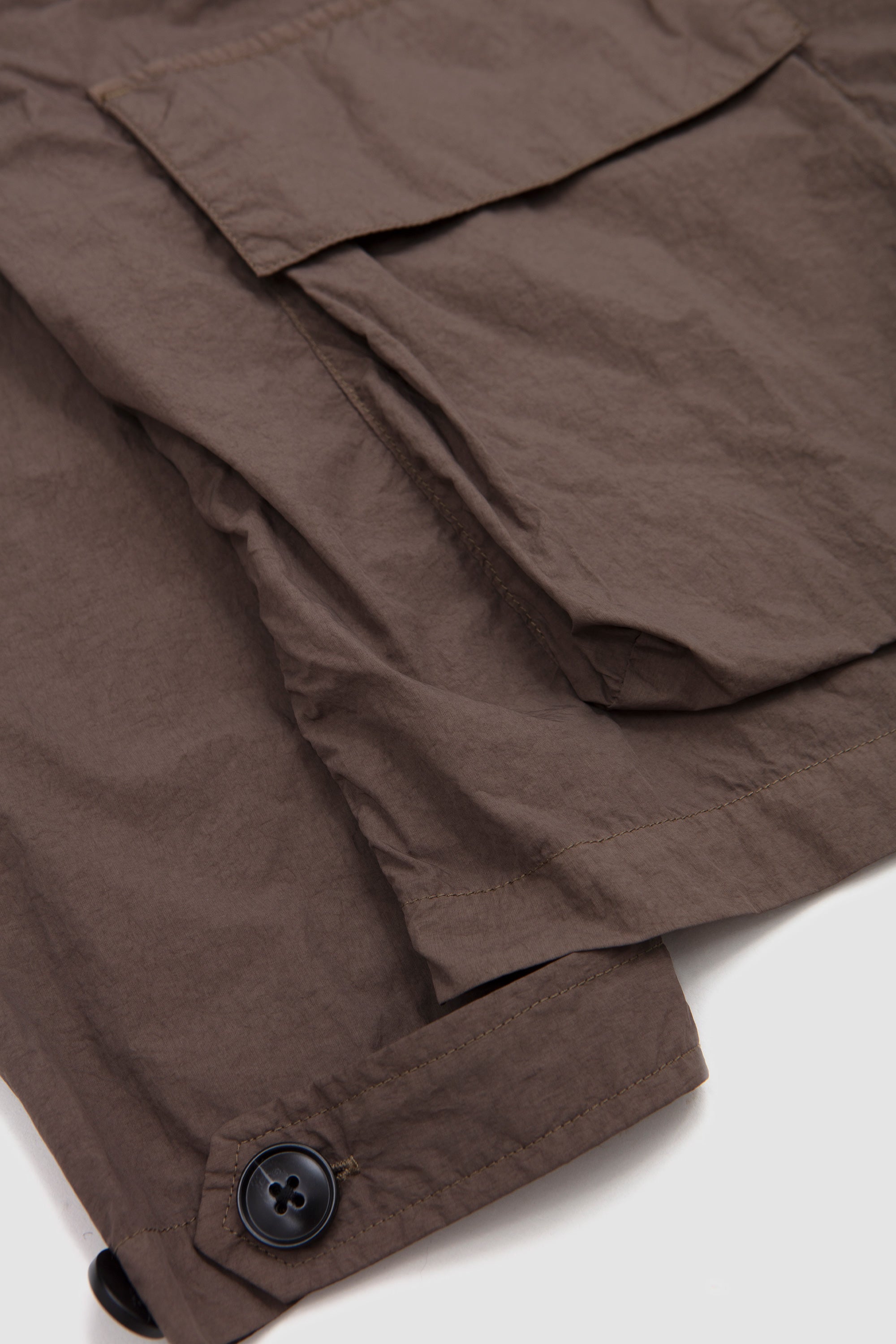 Garment Dye Box Overshirt Deep Khaki