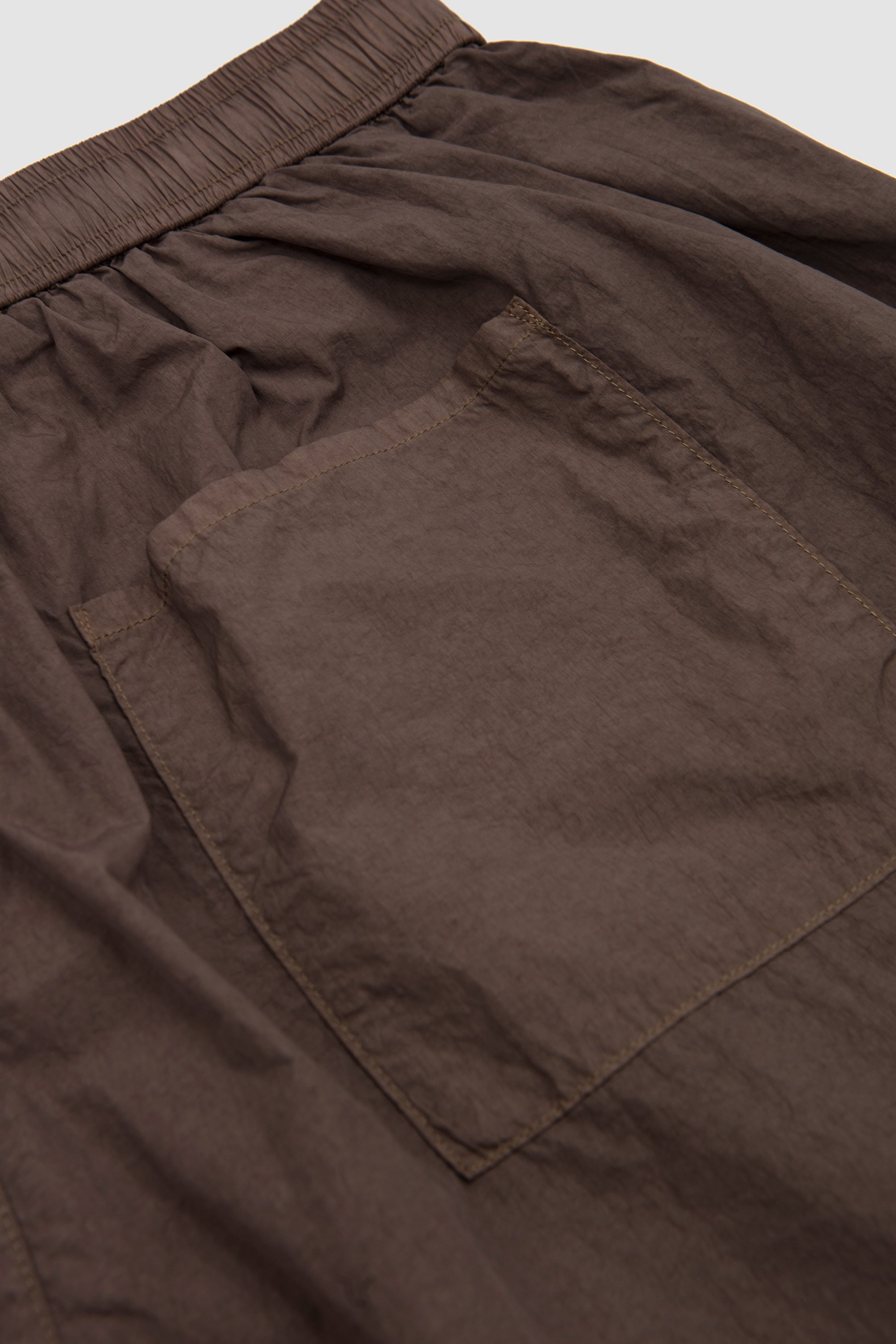 Garment Dye Wide Leg Shorts Deep Khaki_4