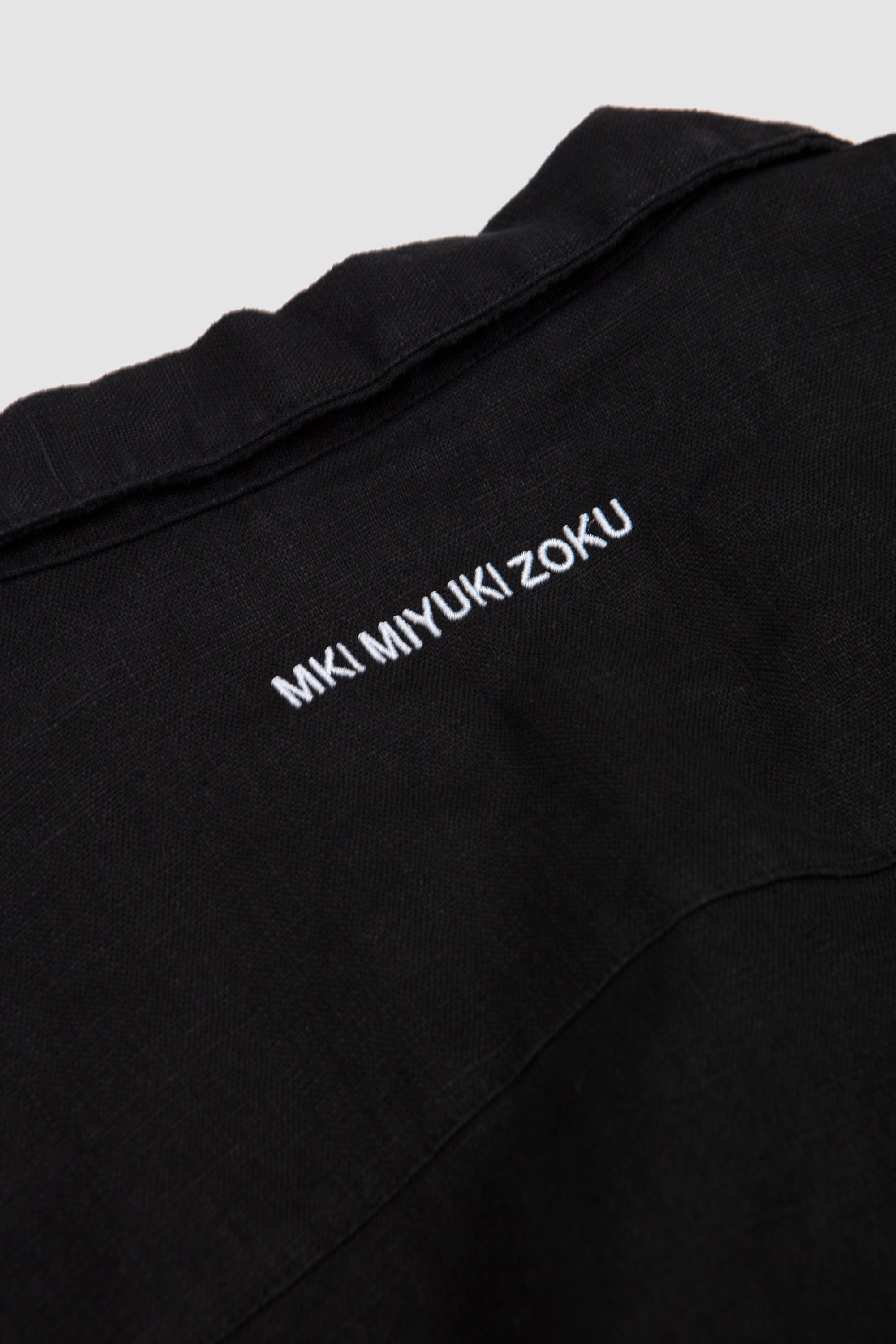 Linen Box Dress Shirt Black