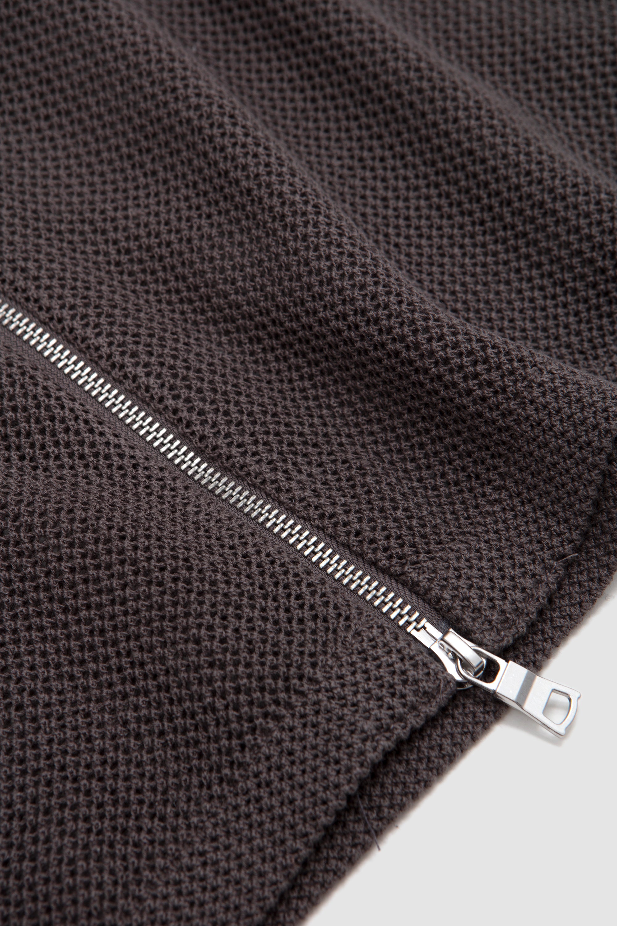 Linen Loose Knit Track Jacket Espresso